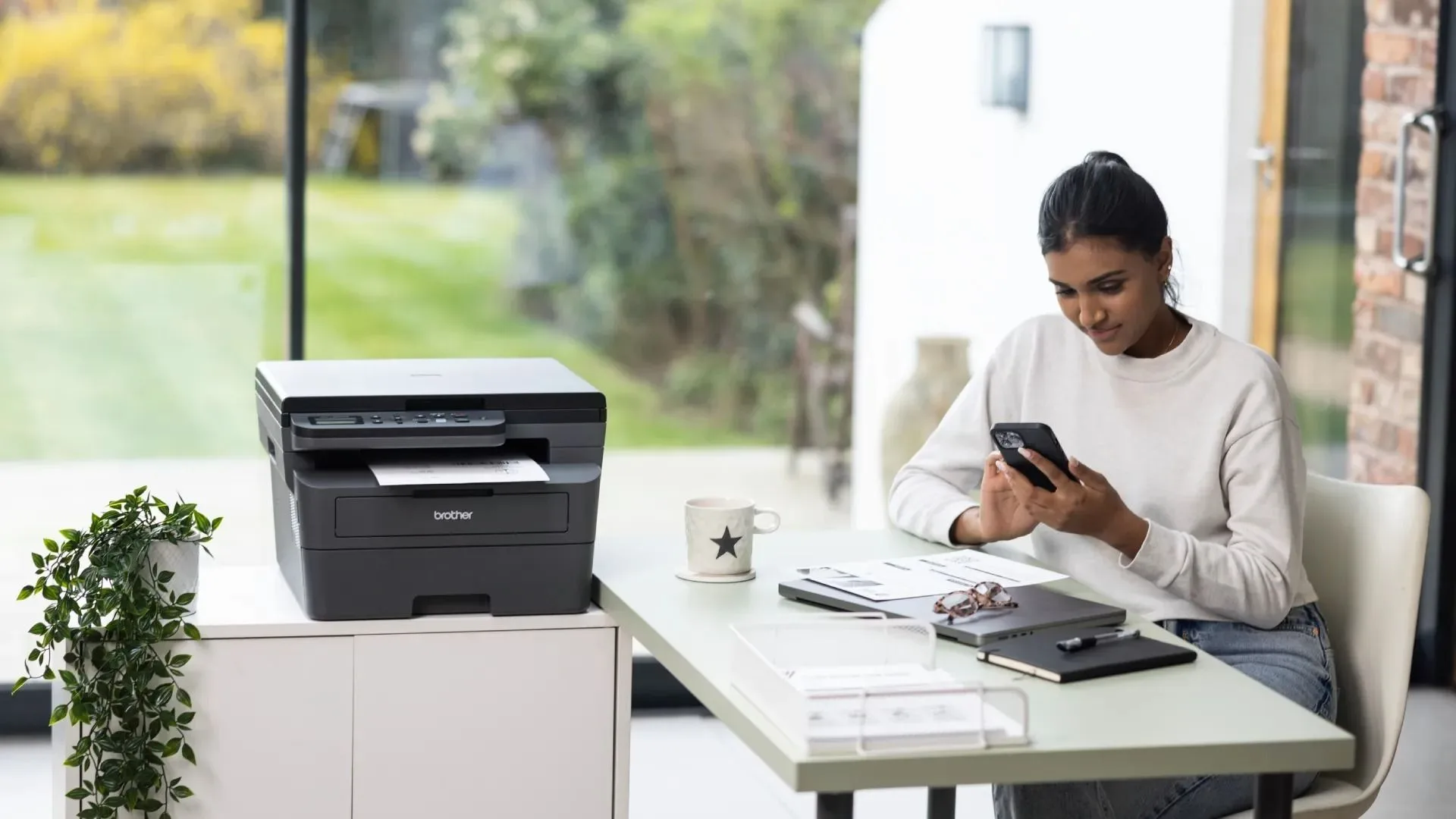 طابعة ليزر Brother DCP-L2640DW متعددة الوظائف 3 في 1 - أبيض وأسود
