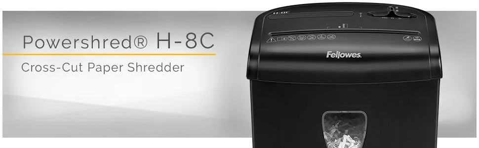 آلة تمزيق ورق Fellowes Powershred H-8CD بقص متقاطع - 8 أوراق في المرة