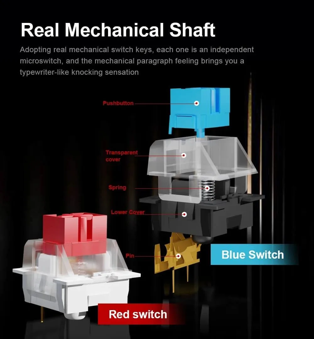 كيبورد ألعاب E-YOOSO K-620 - مفاتيح Blue Switch