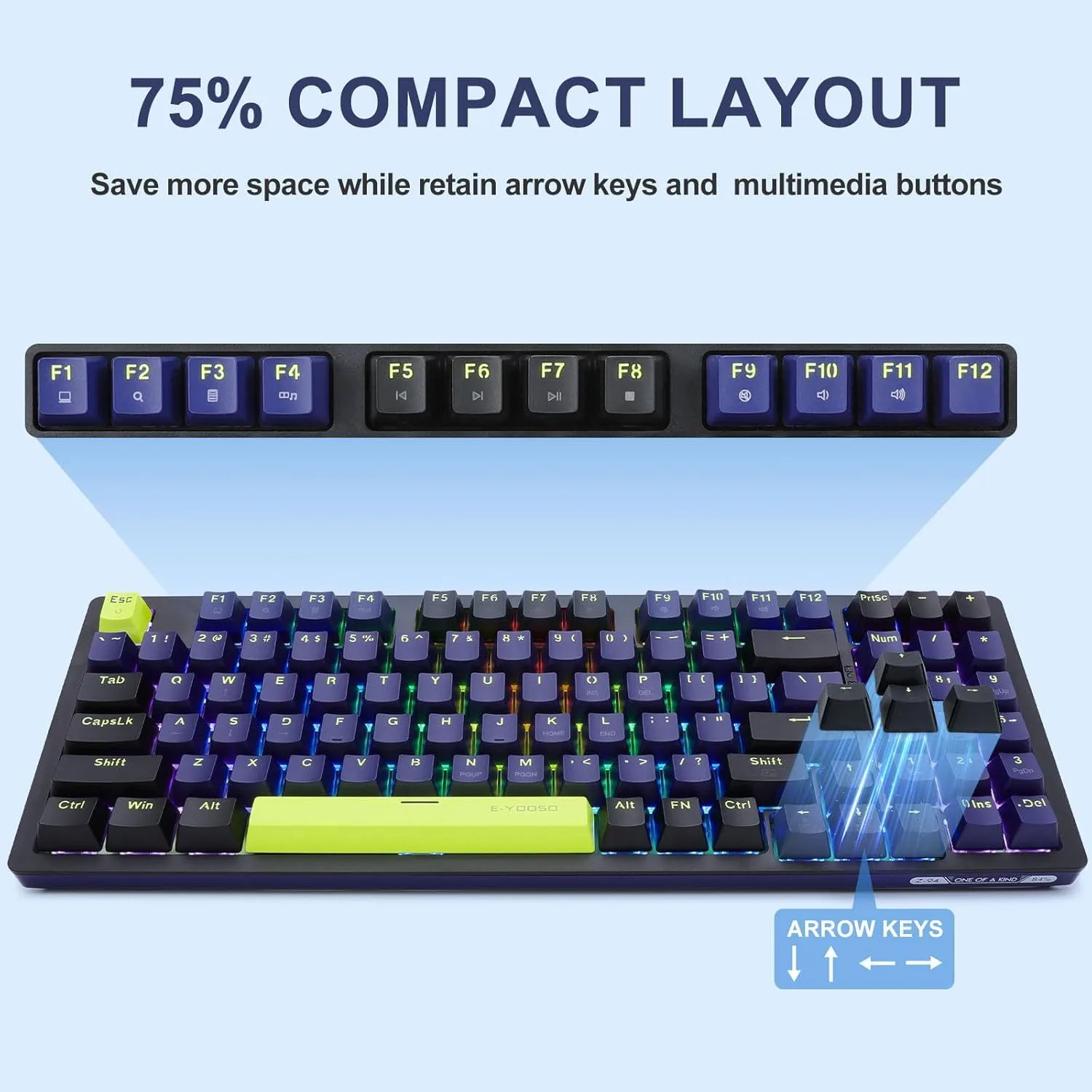 كيبورد ألعاب E-YOOSO Z-94 - مفاتيح Blue Switch
