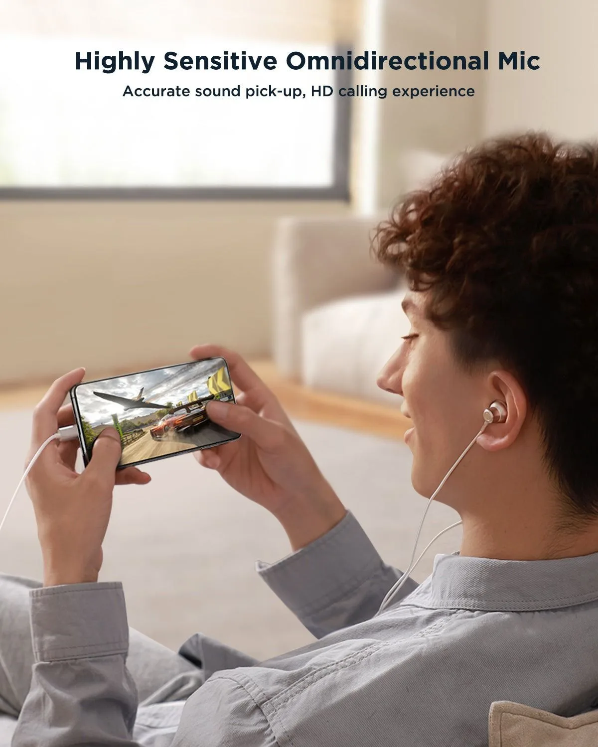 سماعات أذن سلكية Joyroom JR-EC07 نصف داخلية بمنفذ Type-C
