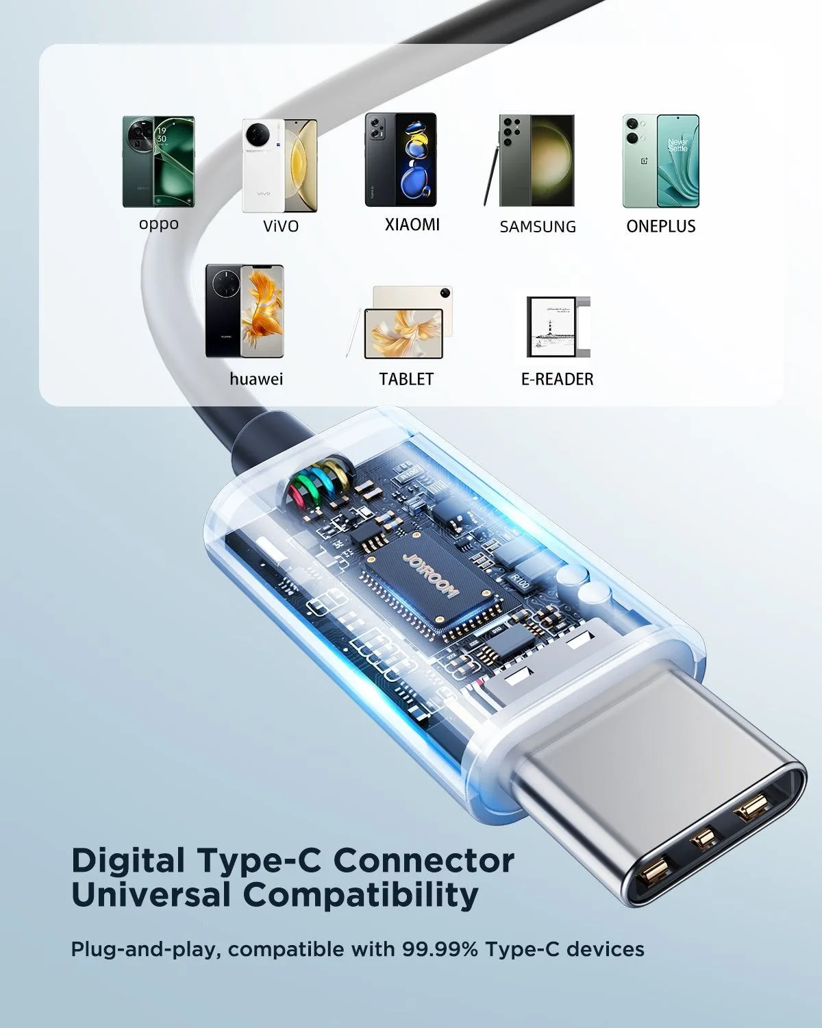 سماعات أذن سلكية Joyroom JR-EC07 نصف داخلية بمنفذ Type-C