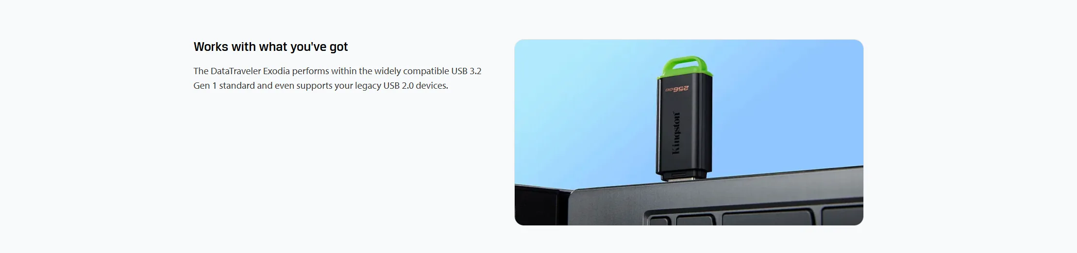 فلاشة Kingston DataTraveler Exodia G2 سعة 128GB بمنفذ USB-A 3.2 Gen 1