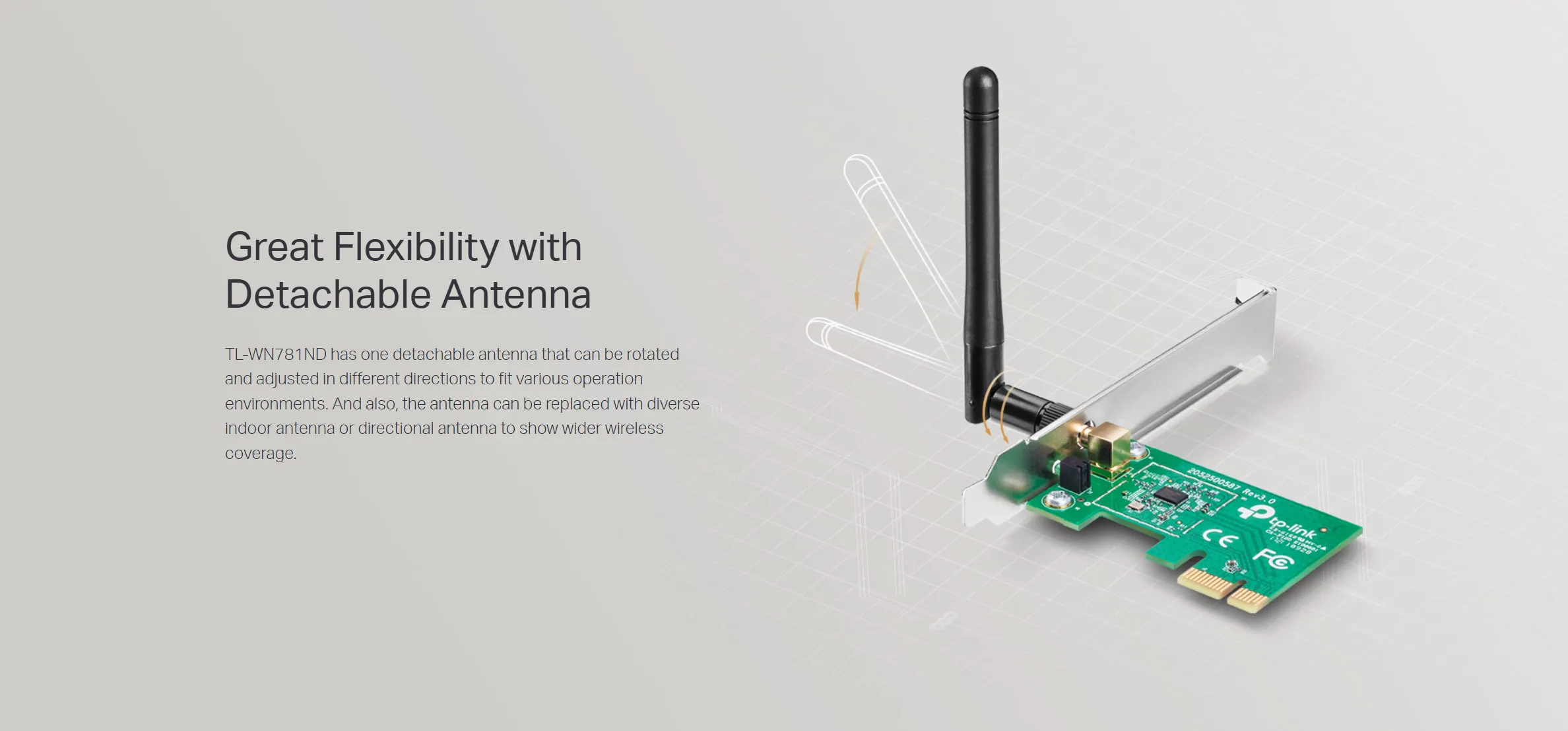 TP-Link 150Mbps Wireless N PCI Express Adapter - TL-WN781ND