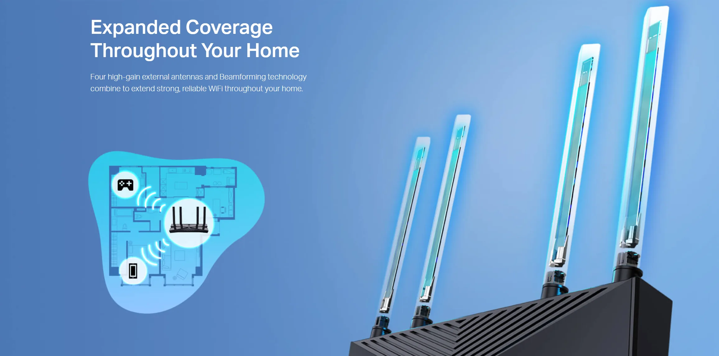 راوتر TP-Link Archer AX53 ثنائي النطاق جيجابت Wi-Fi 6 بسرعة AX3000