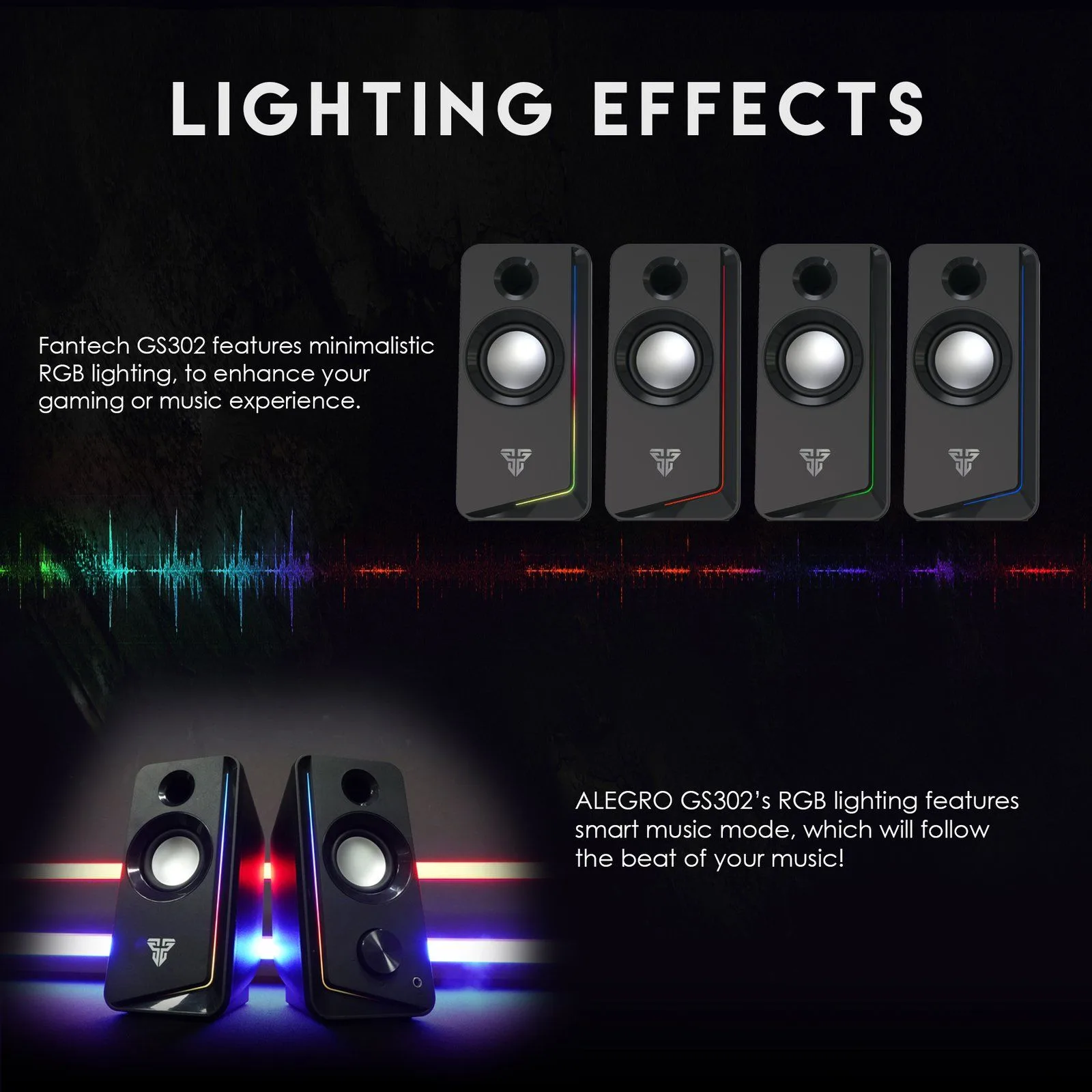 Fantech GS302 ALEGRO RGB Gaming Speaker - Bluetooth Speaker