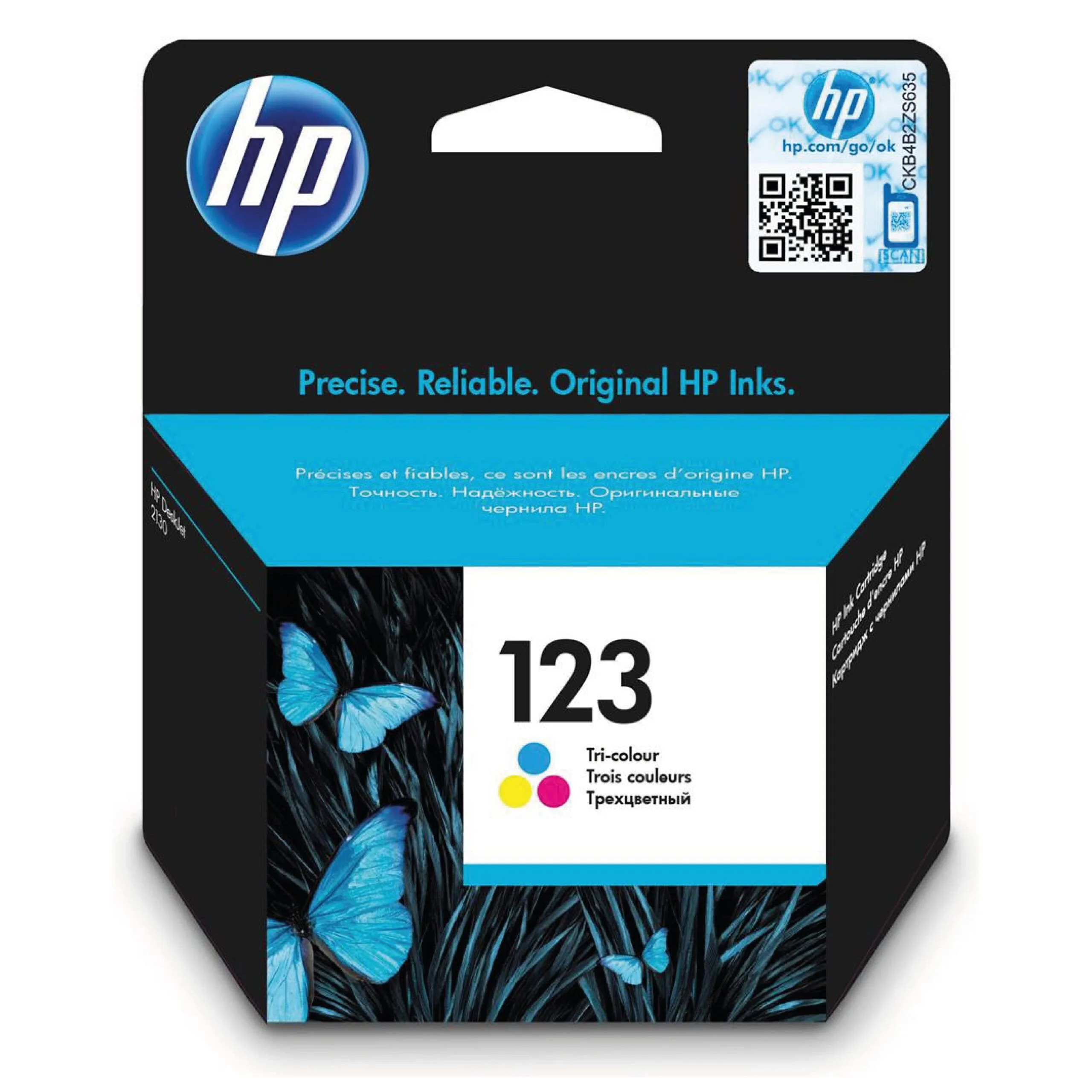 HP 123 Color Original Ink Cartridge - F6V16AE