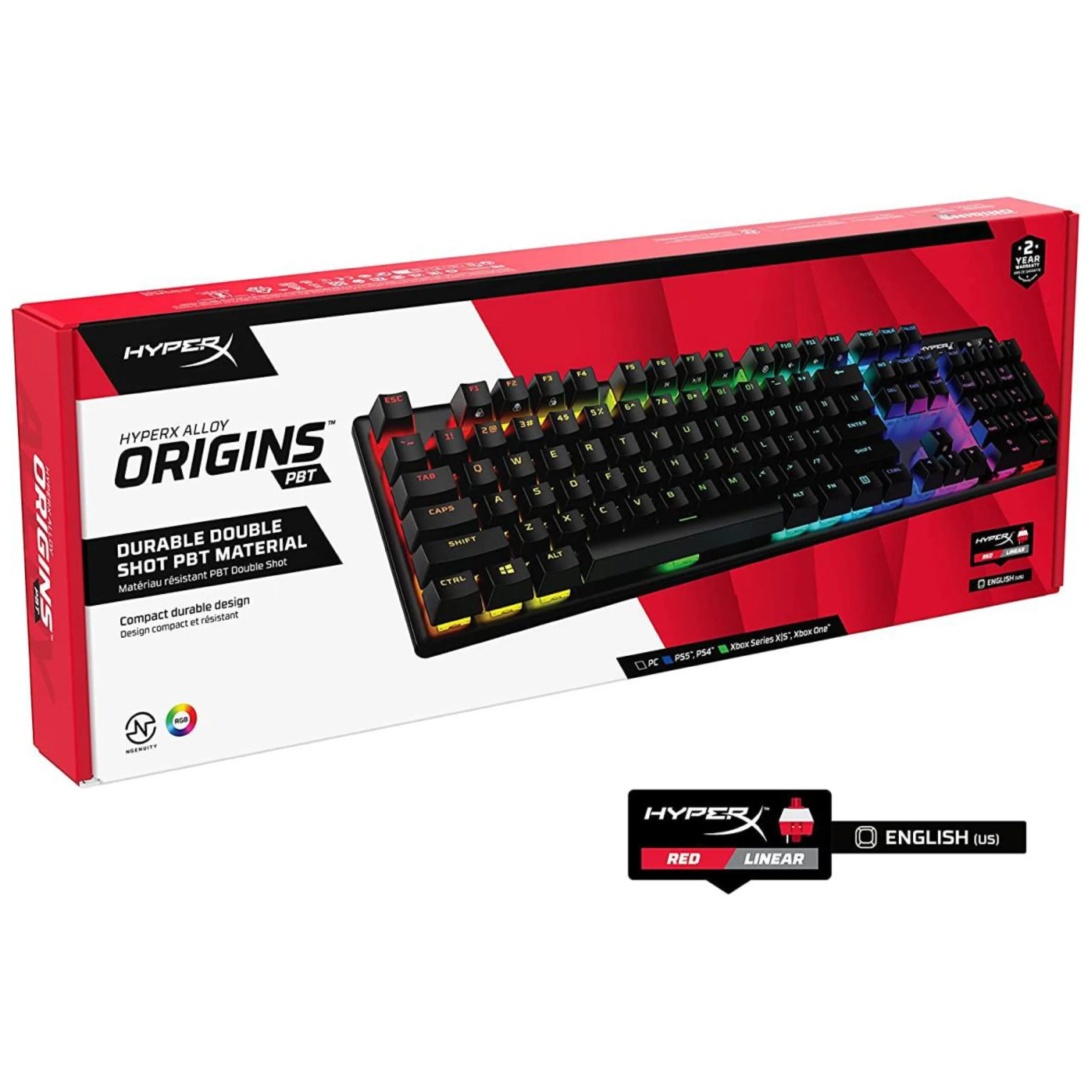 كيبورد ألعاب ميكانيكي HyperX Alloy Origins PBT