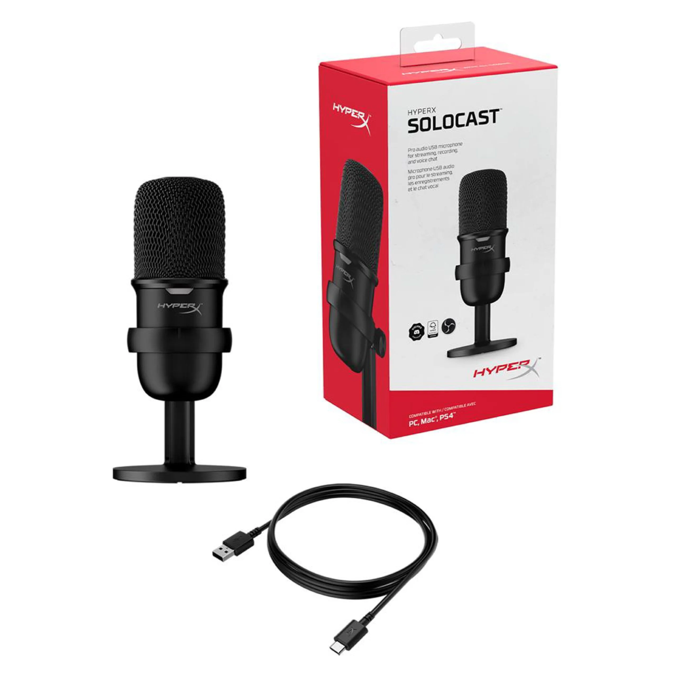 ميكروفون ألعاب HyperX SoloCast بمنفذ USB