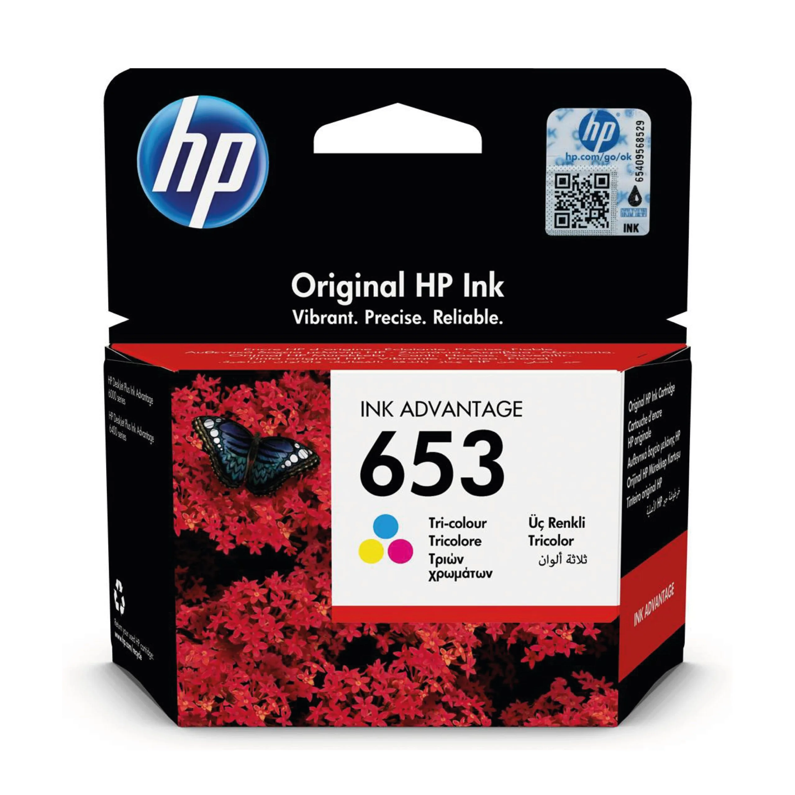 HP 653 Color Original Ink Cartridge - 3YM74AE