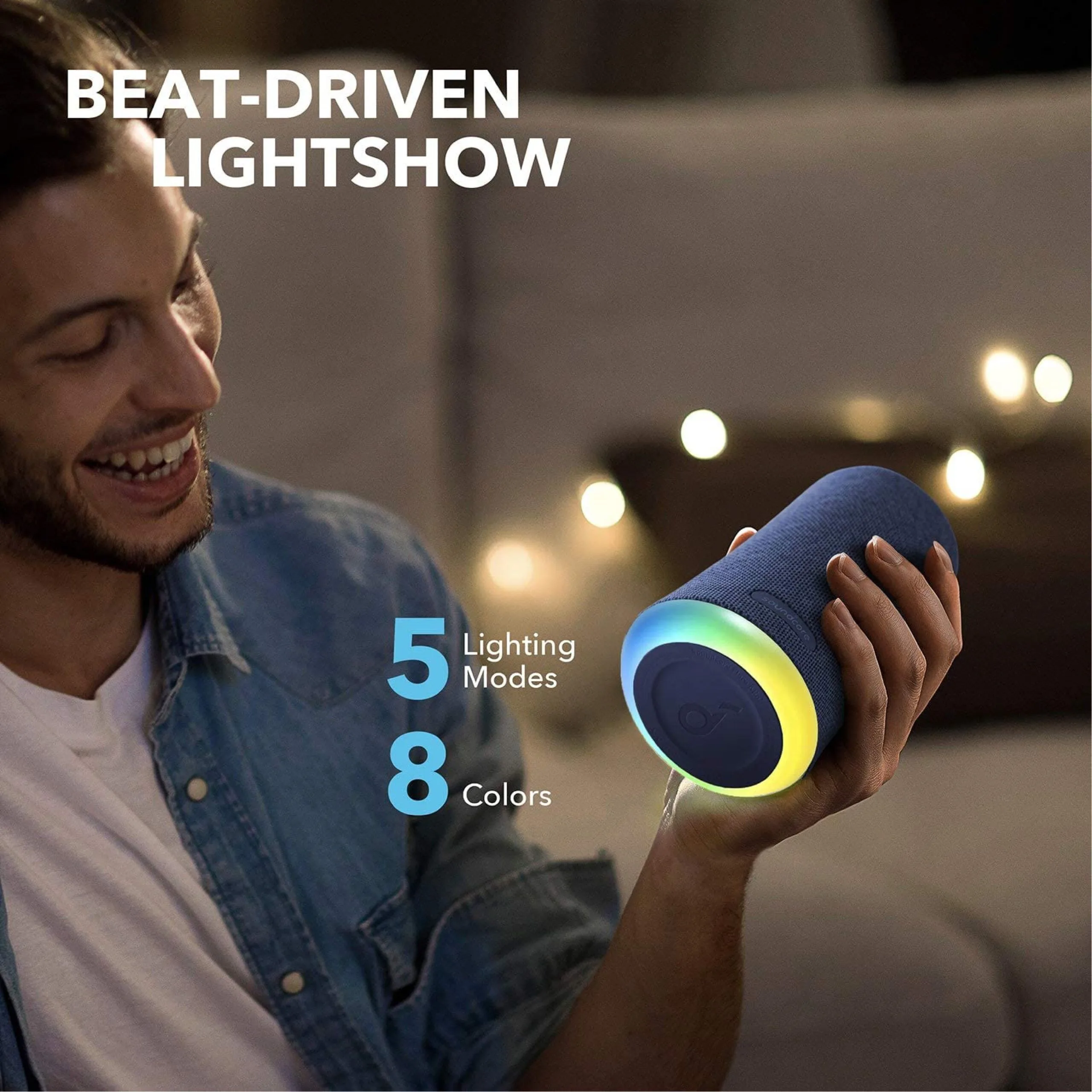 سماعة Anker Soundcore Flare Mini محمولة مقاومة للماء - أزرق