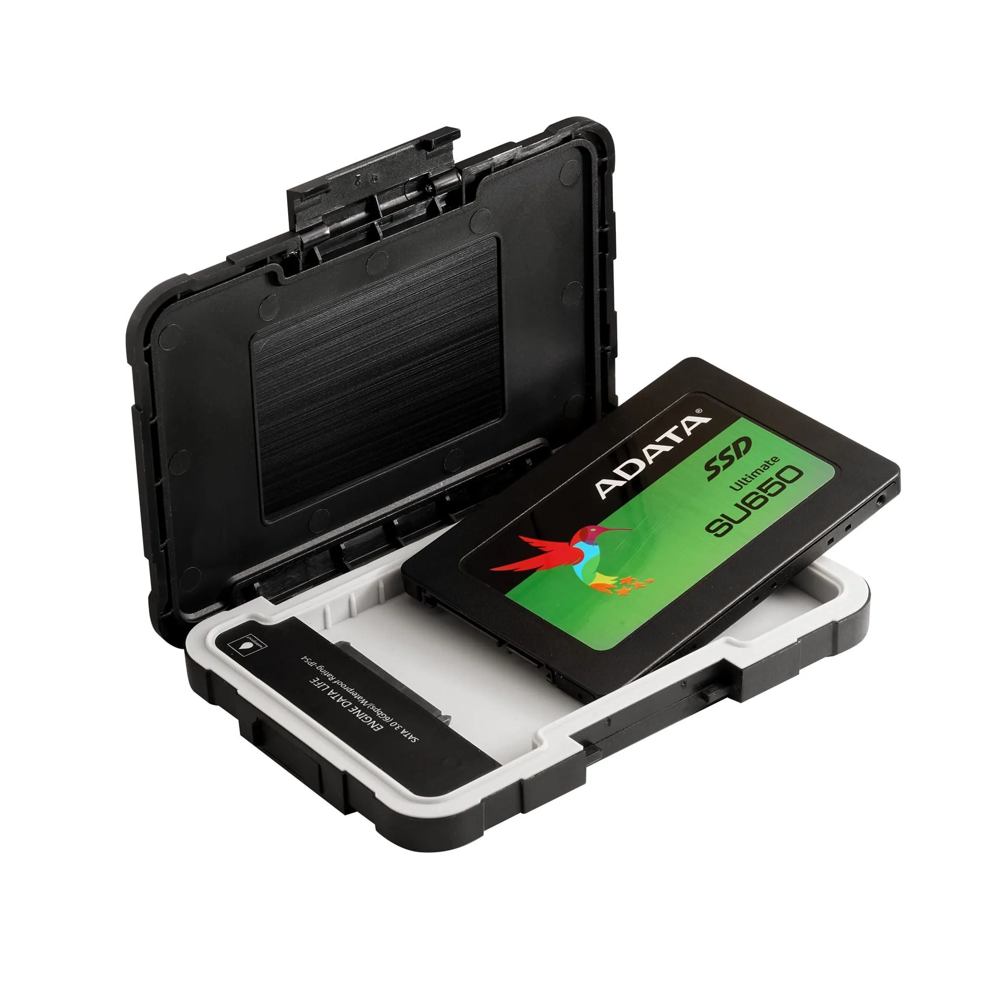 علبة هارد/SSD خارجية ADATA ED600 مقاس 2.5 بوصة بدون أدوات مقاومة للماء والغبار والصدمات IP54 بمنفذ USB 3.1