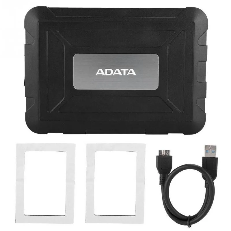 علبة هارد/SSD خارجية ADATA ED600 مقاس 2.5 بوصة بدون أدوات مقاومة للماء والغبار والصدمات IP54 بمنفذ USB 3.1