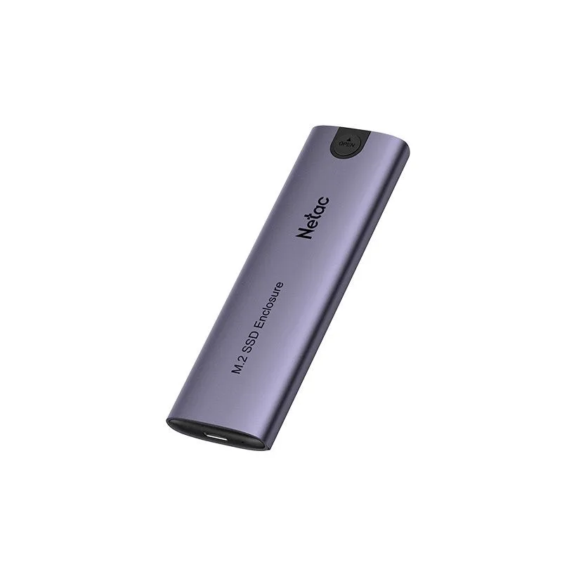 علبة SSD خارجية NETAC من الألمنيوم لأقراص NVMe بمنفذ USB 3.1 Gen 2 بسرعة 10Gbps مع الكوابل