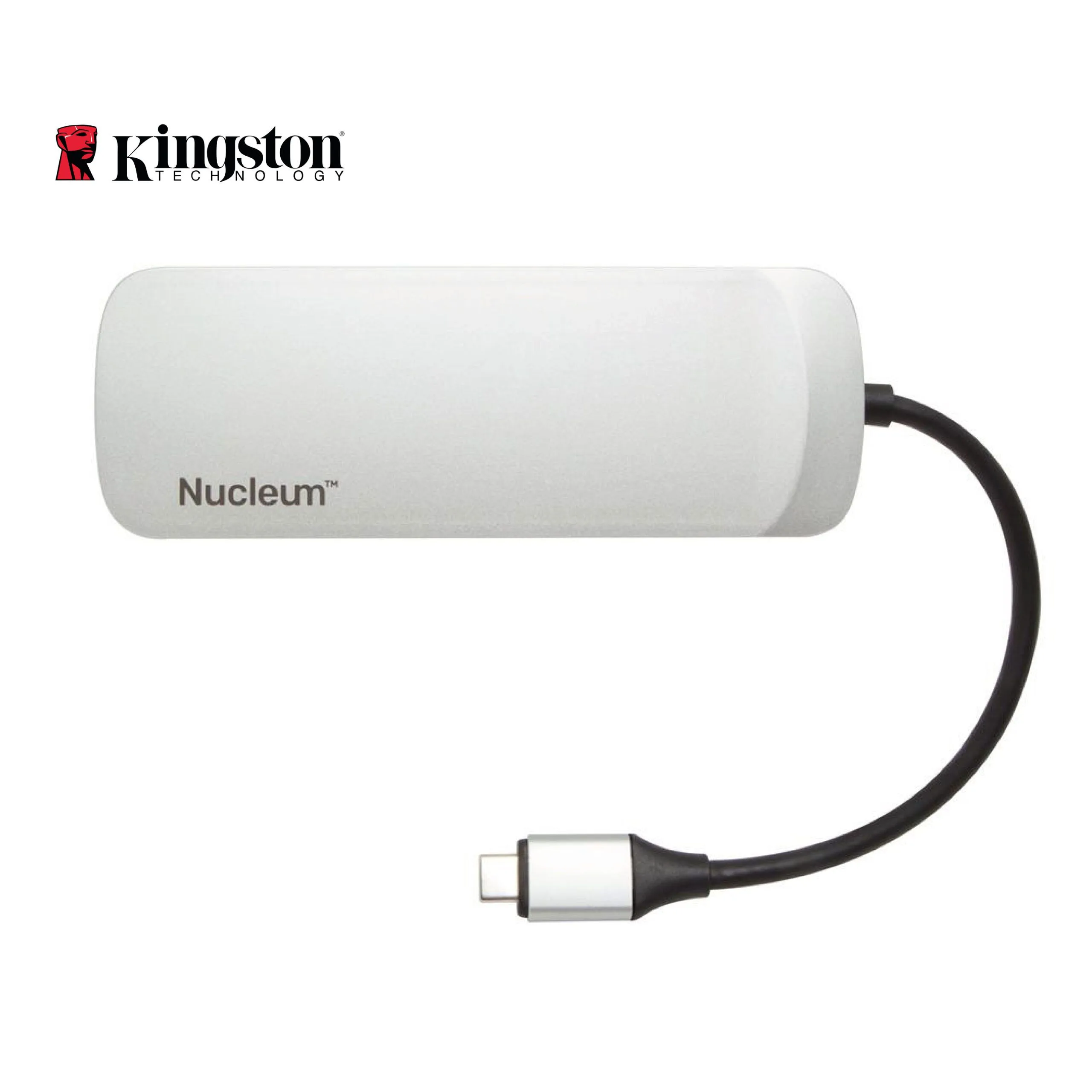 موزّع USB-C من Kingston Nucleum بمخرج HDMI ومنافذ USB-A وType-C وقارئ بطاقات SD وMicroSD