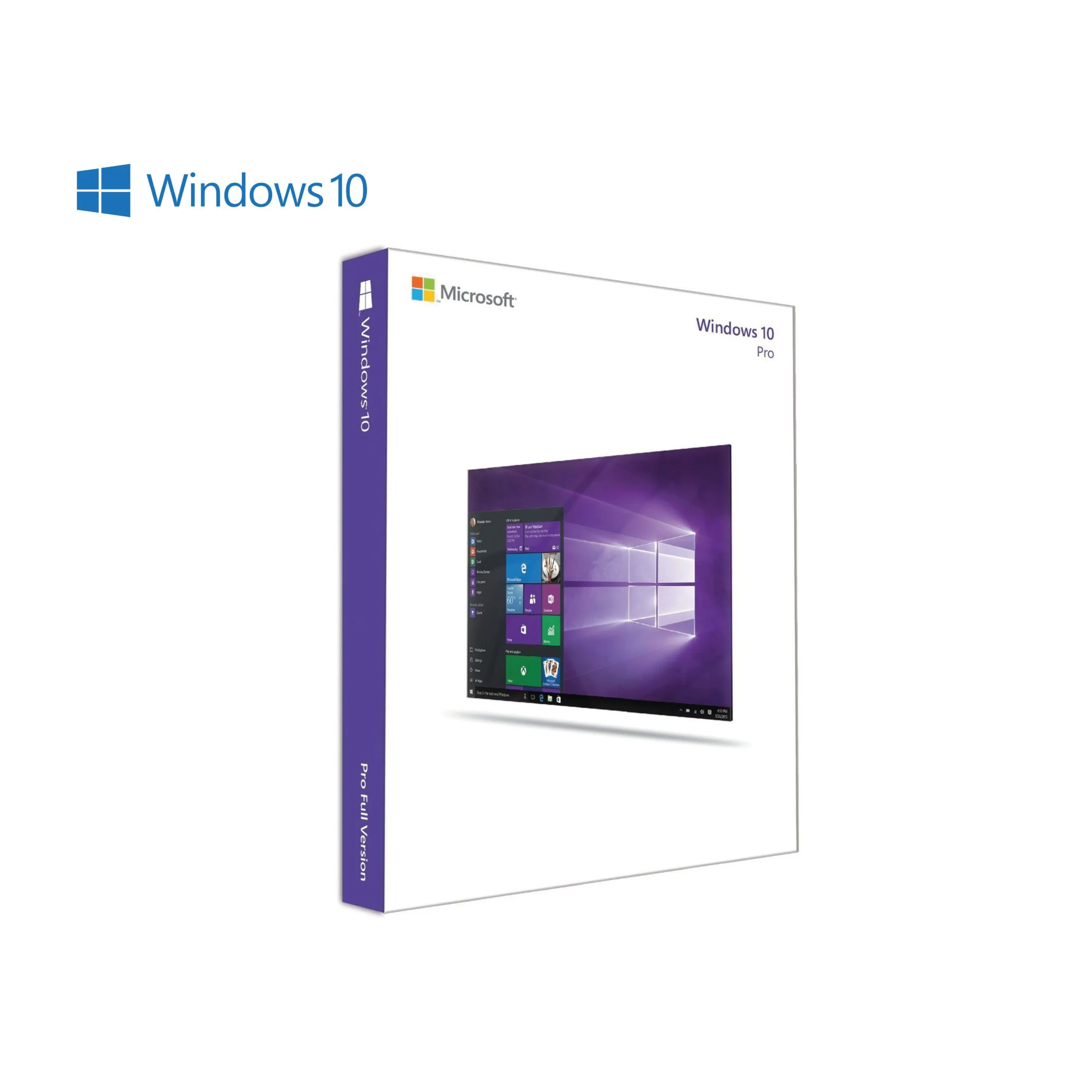 Microsoft Windows 10 Pro 64-Bit نسخة إنجليزية دولية على DVD - ترخيص أصلي مدى الحياة