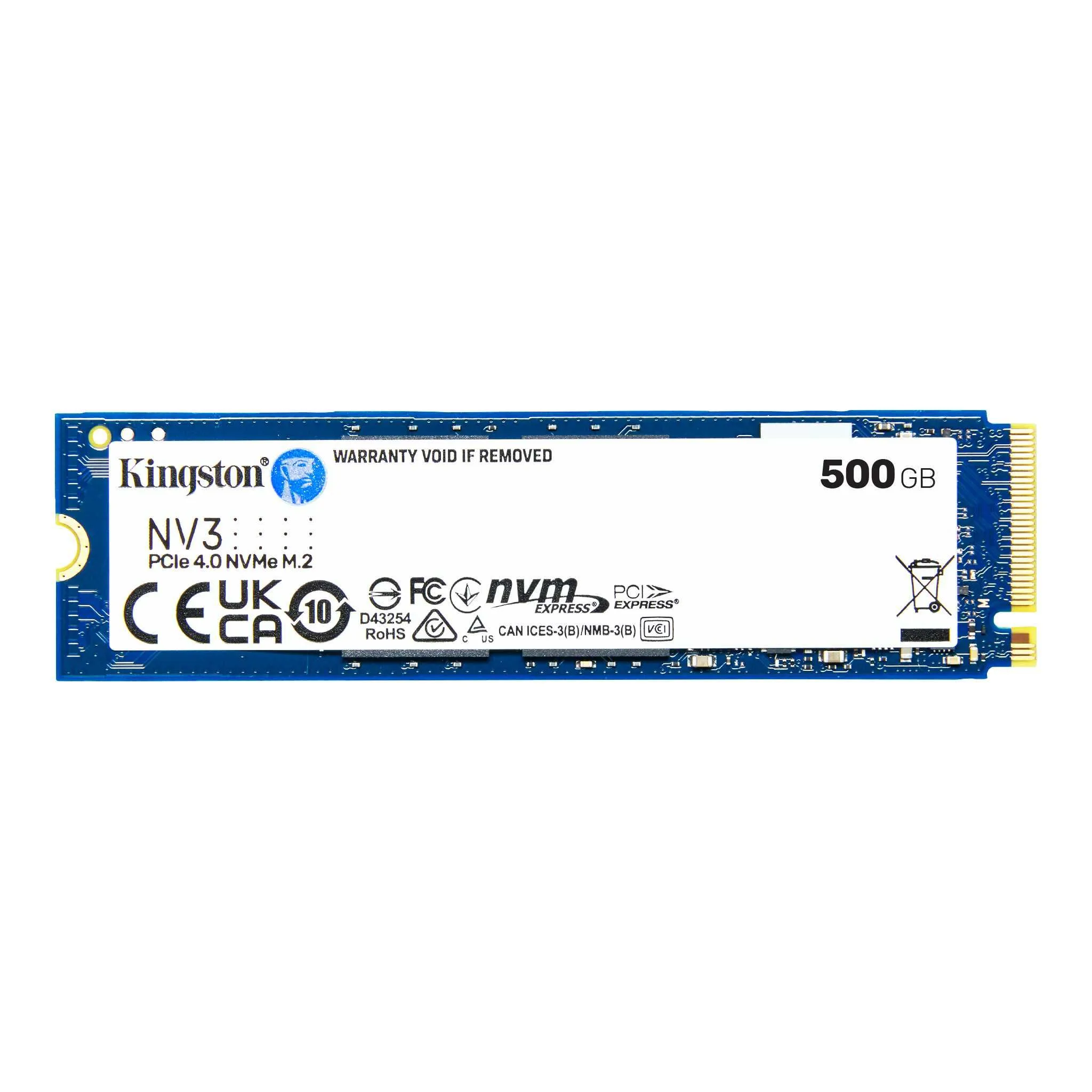 Kingston NV3 500GB M.2 2280 NVMe PCIe 4.0 Gen 4x4 Internal SSD Up to 6000 MB/s