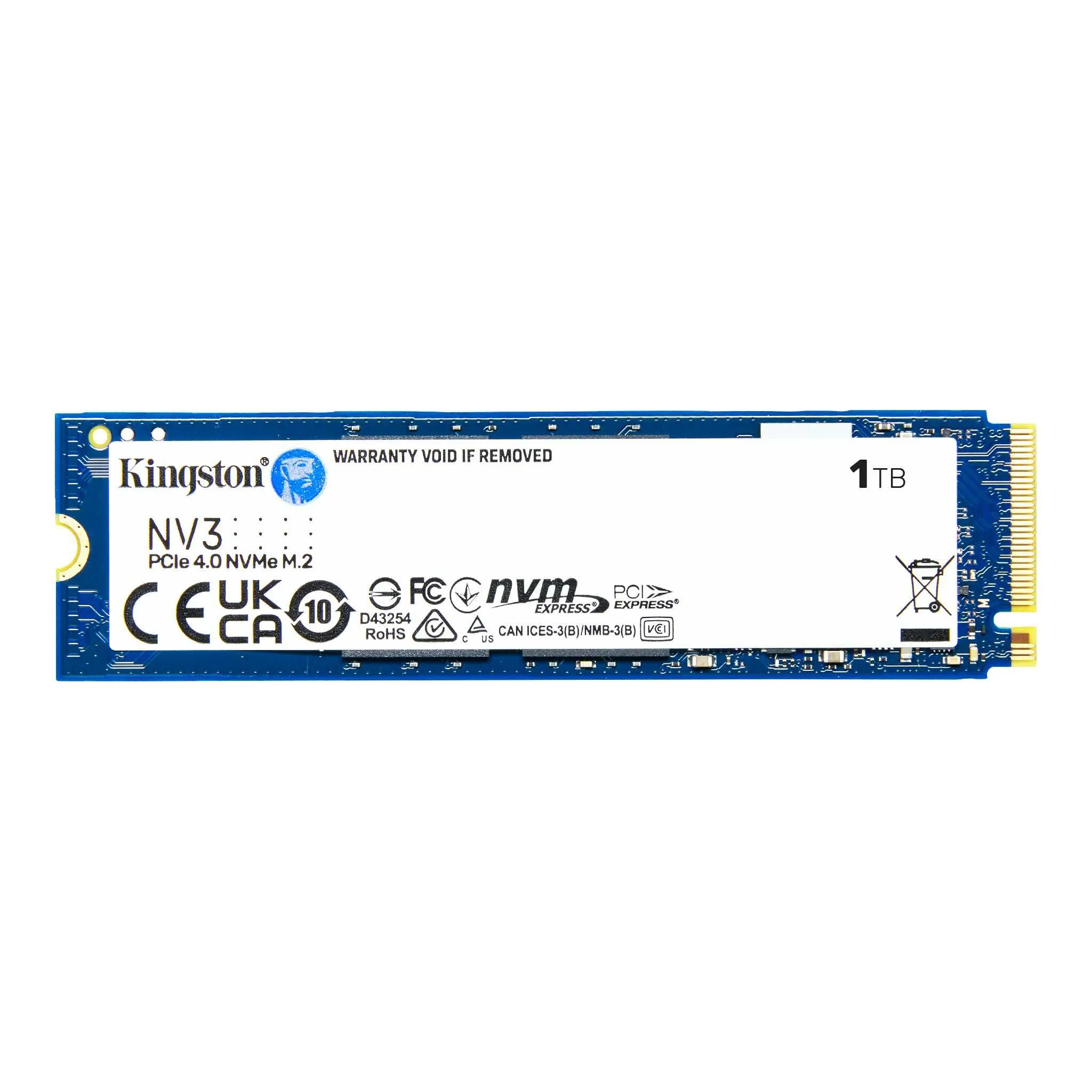 Kingston NV3 1TB M.2 2280 NVMe PCIe 4.0 Gen 4x4 Internal SSD Up to 6000 MB/s
