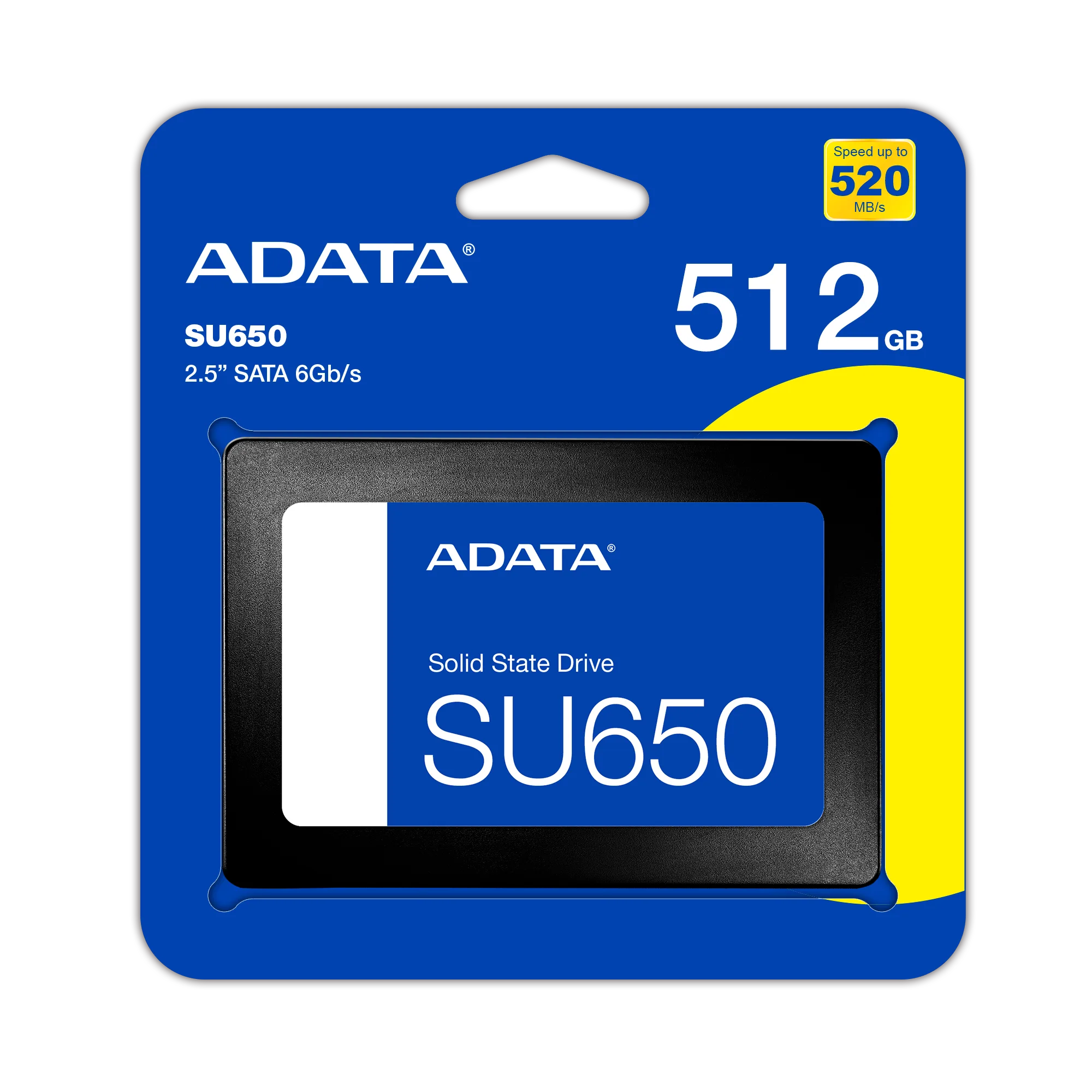 قرص SSD داخلي ADATA Ultimate SU650 سعة 512GB بواجهة SATA مقاس 2.5 بوصة