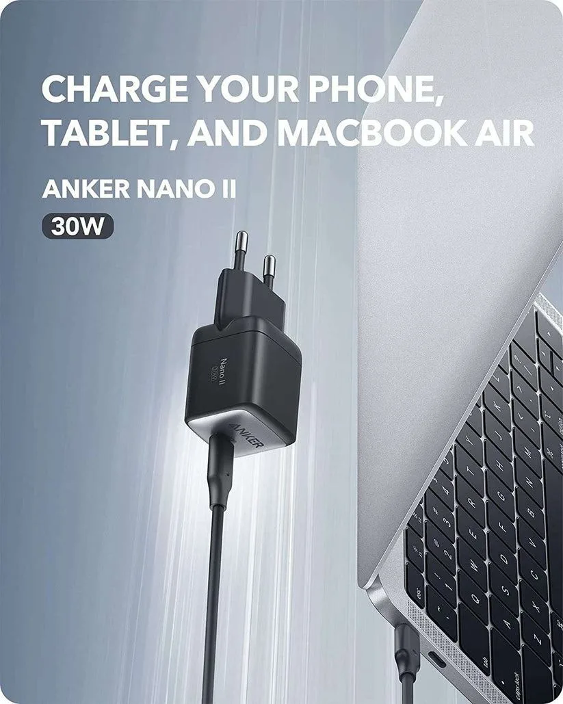شاحن Anker 711 Nano II بمنفذ USB-C - قدرة 30 واط