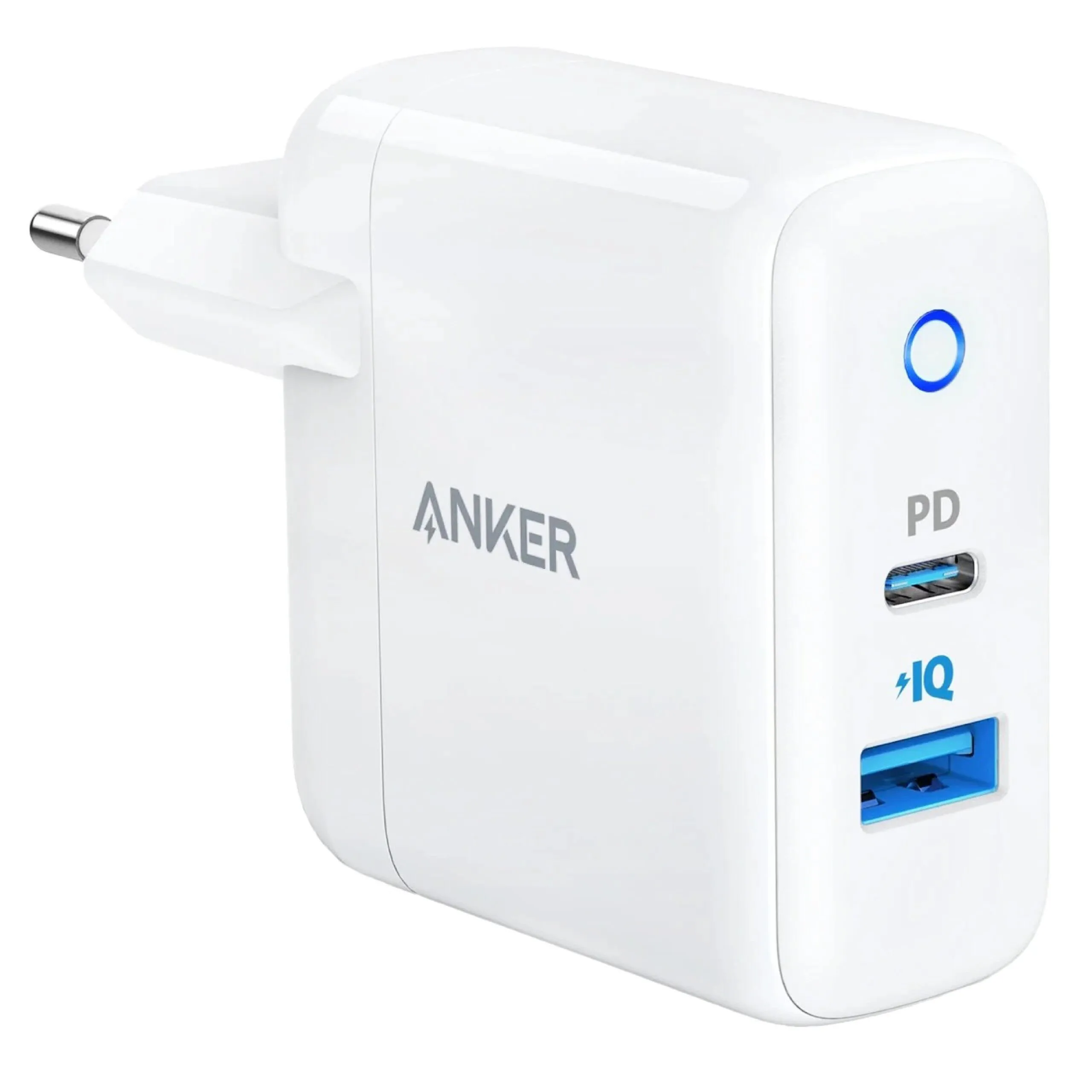 شاحن Anker PowerPort PD+2 بمنفذي USB-C وUSB-A - قدرة 35 واط
