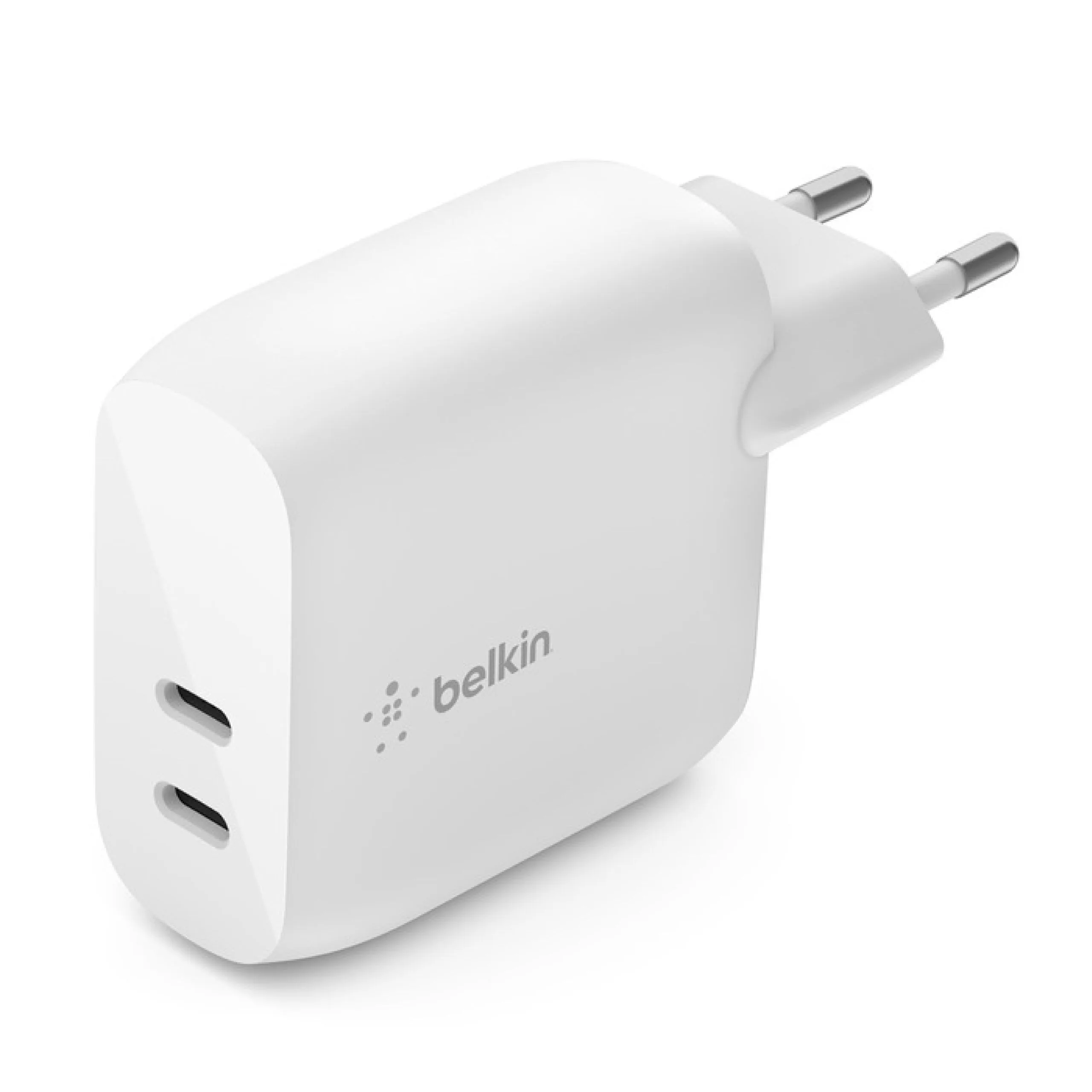شاحن Belkin بمنفذي USB-C - قدرة 40 واط