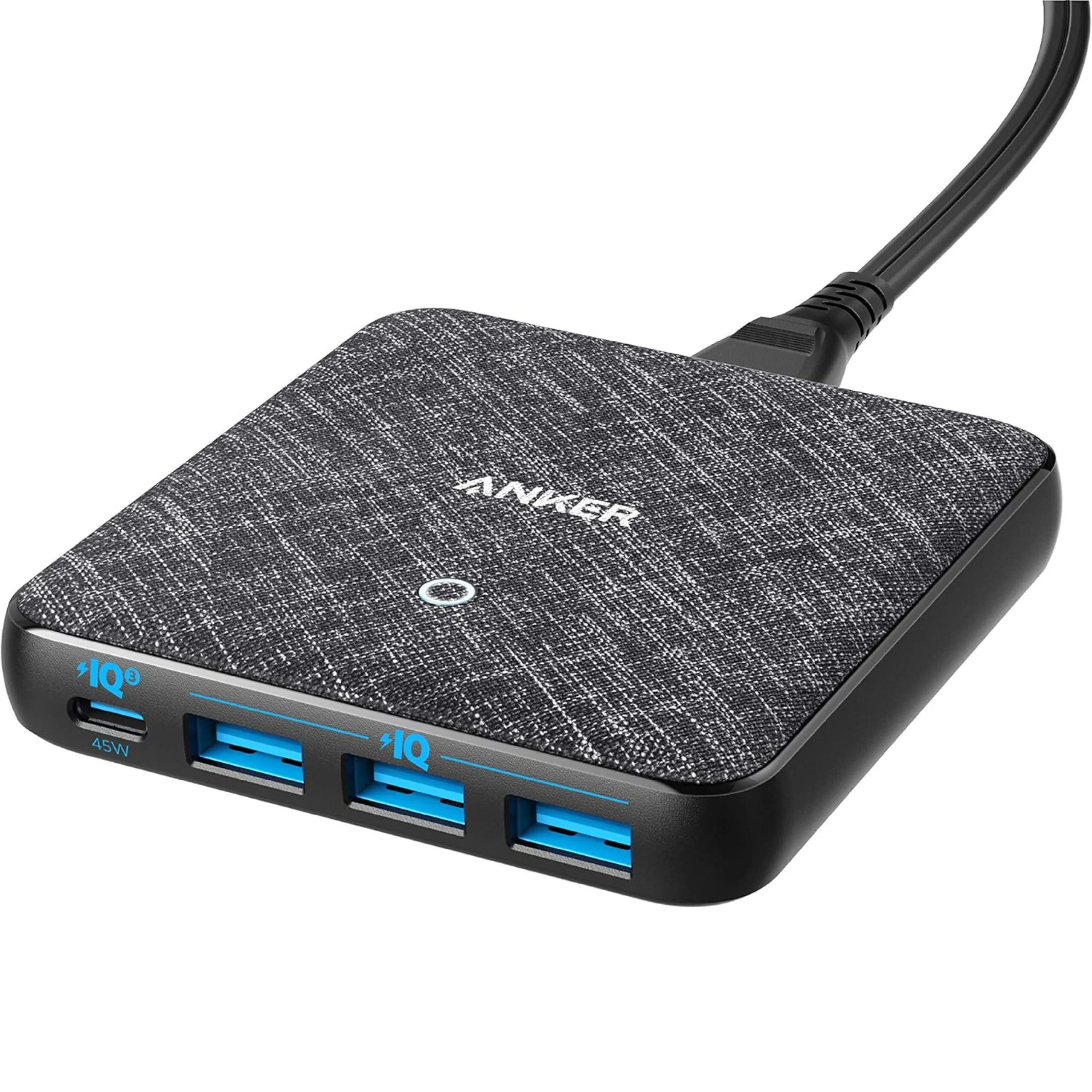 شاحن Anker PowerPort Atom III Slim بأربعة منافذ - قدرة 65 واط
