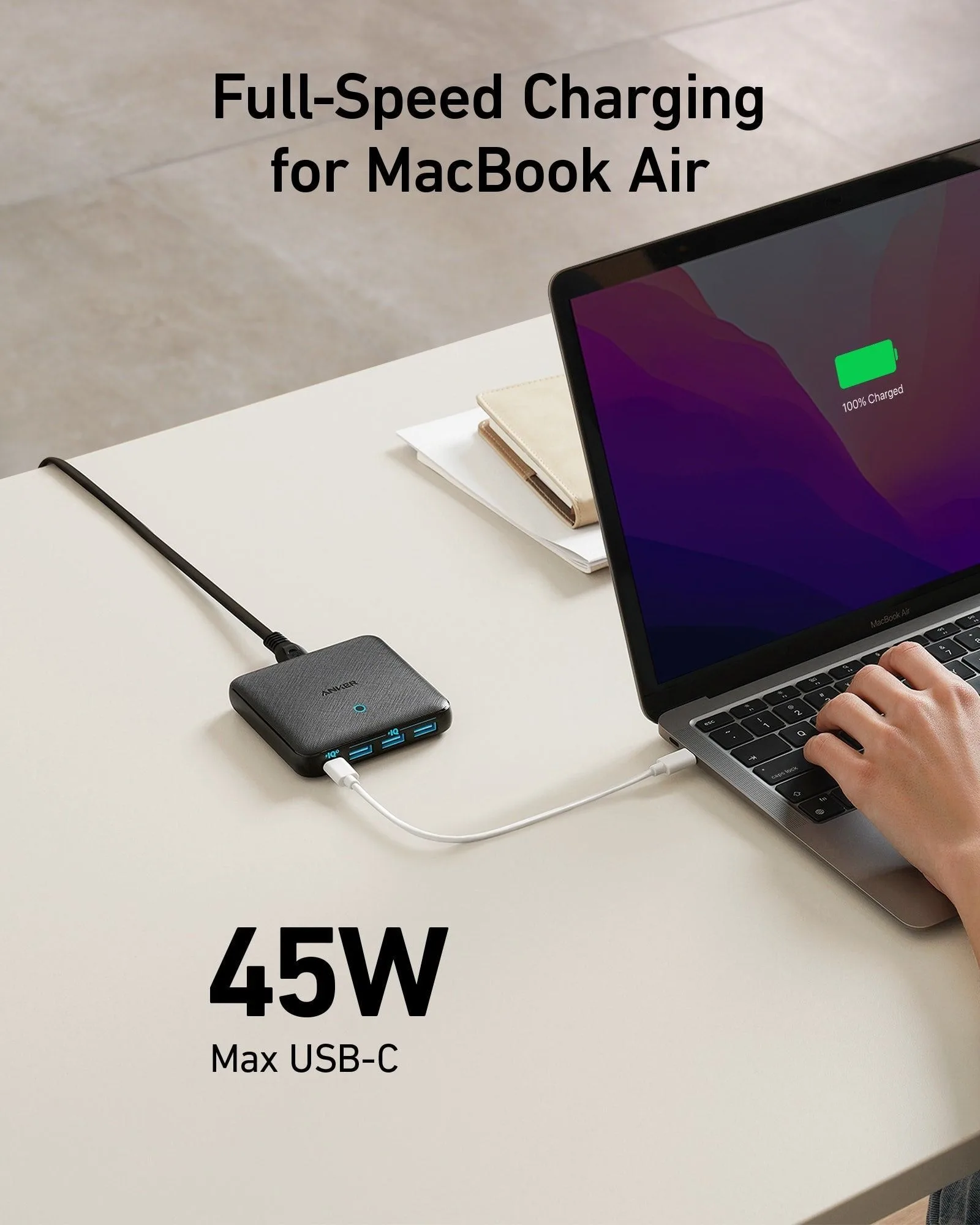 Anker PowerPort Atom III Slim ( 4 Ports) Charger - 65W