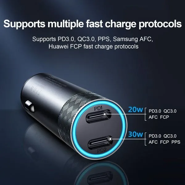 Joyroom Dual USB-C Car Charger - 50W