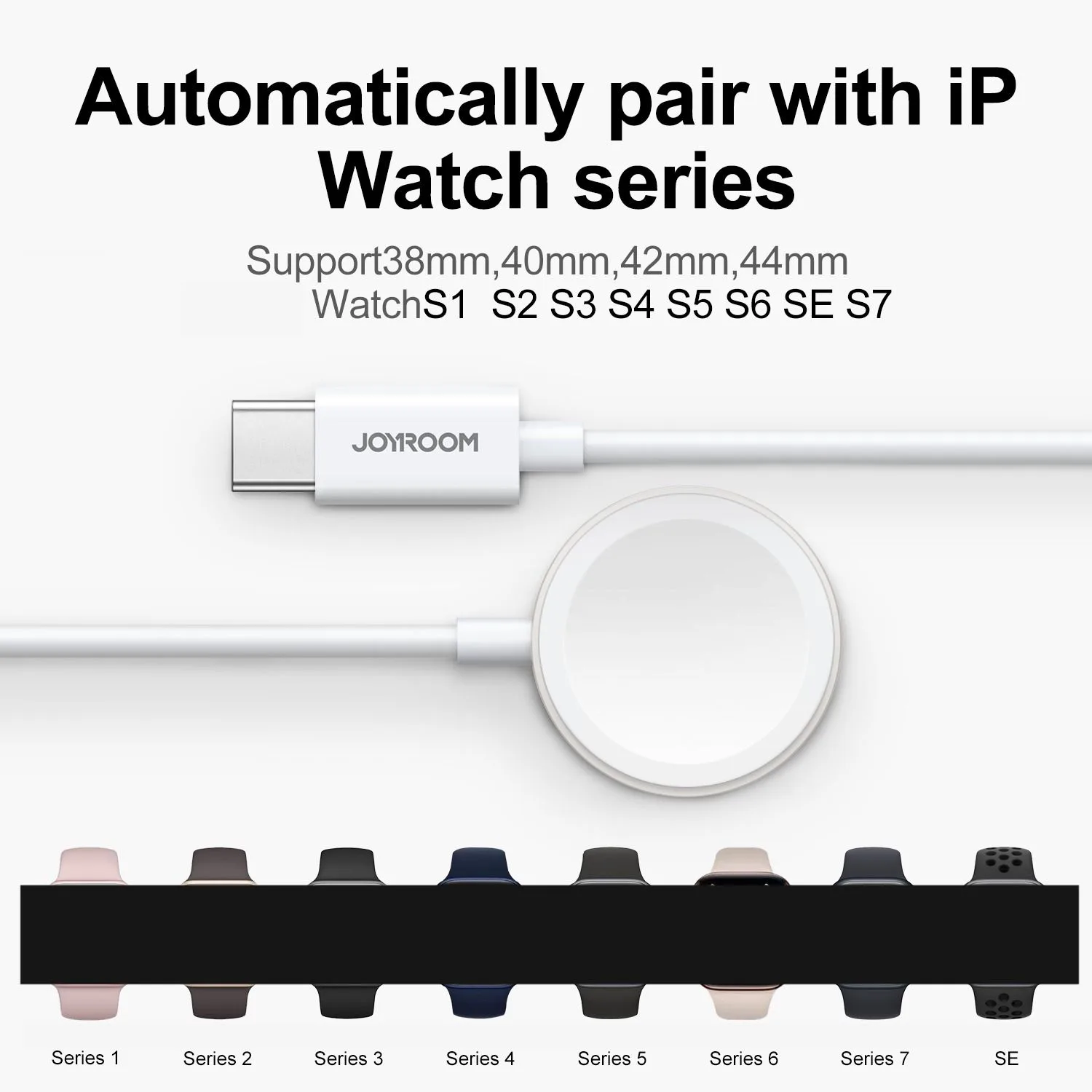 شاحن مغناطيسي Joyroom لساعة Apple Watch بمنفذ USB-C