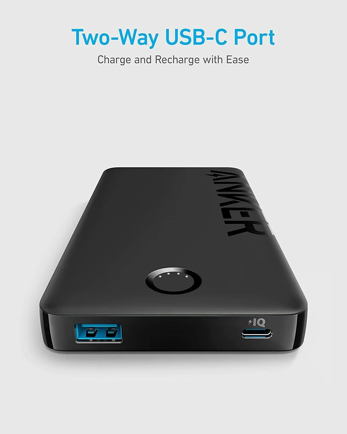 باور بانك Anker 323 بمنفذ USB-C (PowerCore PIQ) سعة 10000 مللي أمبير