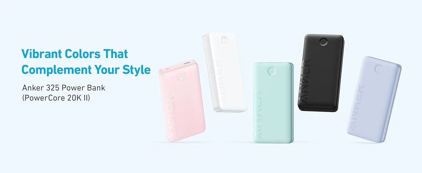 باور بانك Anker 325 (PowerCore 20K II) سعة 20000 مللي أمبير