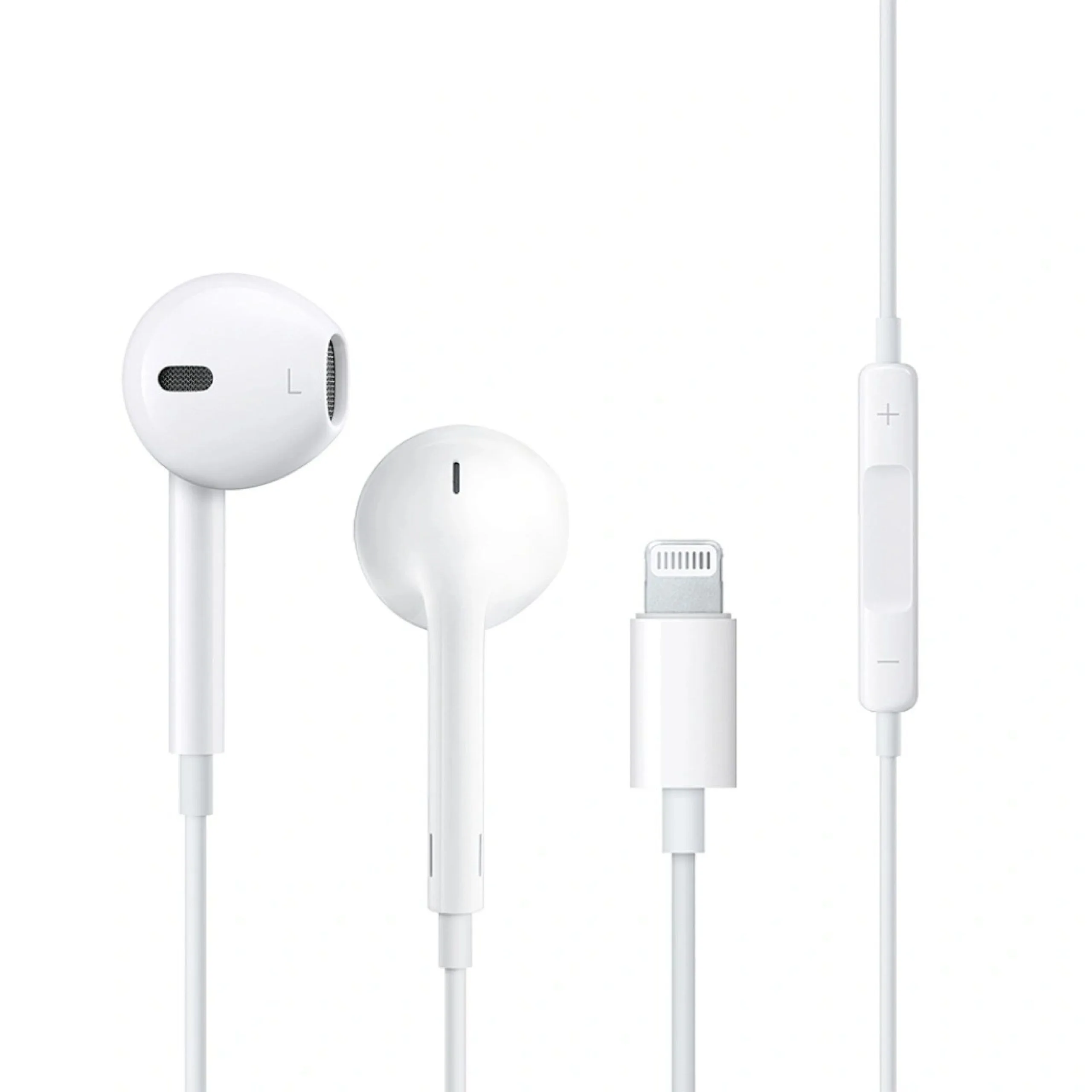 Wiwu Lightning Half-in-Ear Wired Headphone - White