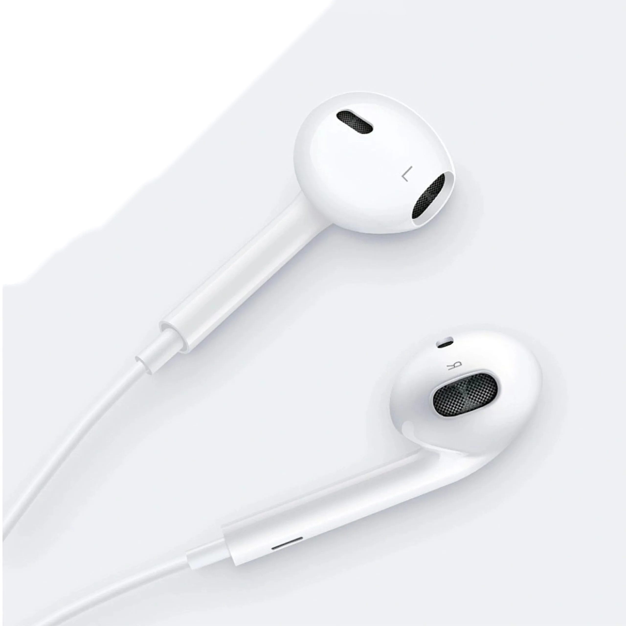 Wiwu Lightning Half-in-Ear Wired Headphone - White