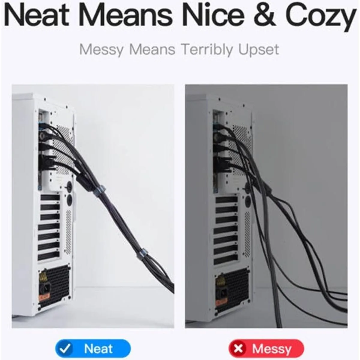 Vention Cable Management Tie 5M Black - KAABJ