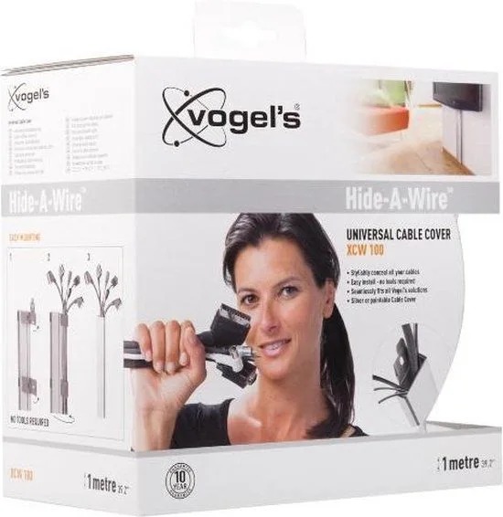 قناة تغطية كوابل Vogel's XCW 100 بطول 1 متر - أبيض