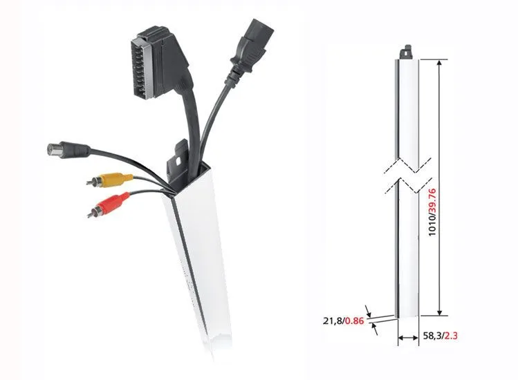 قناة تغطية كوابل Vogel's XCW 100 بطول 1 متر - أبيض