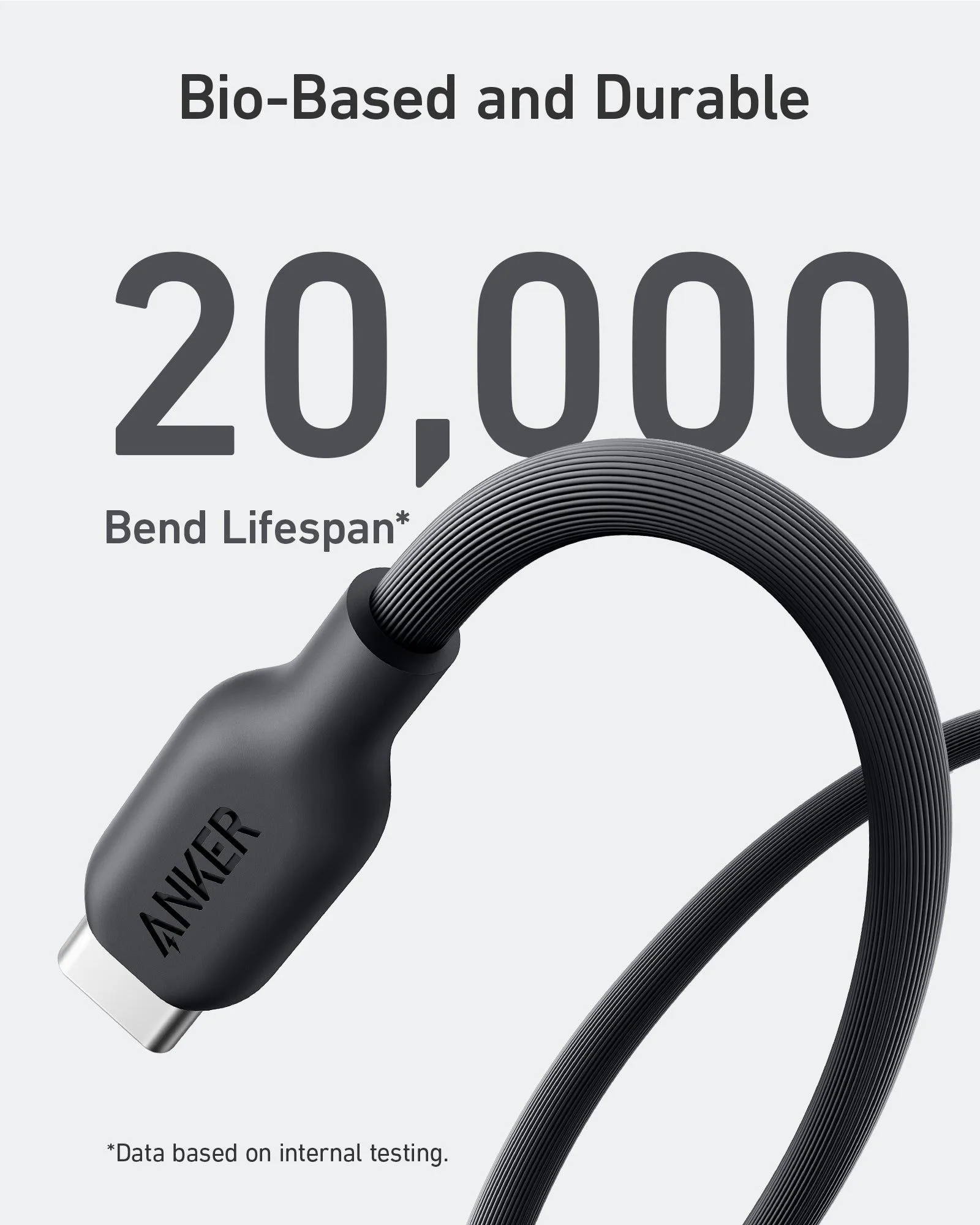 كابل Anker 542 من USB-C إلى Lightning من مواد حيوية - 0.9 متر