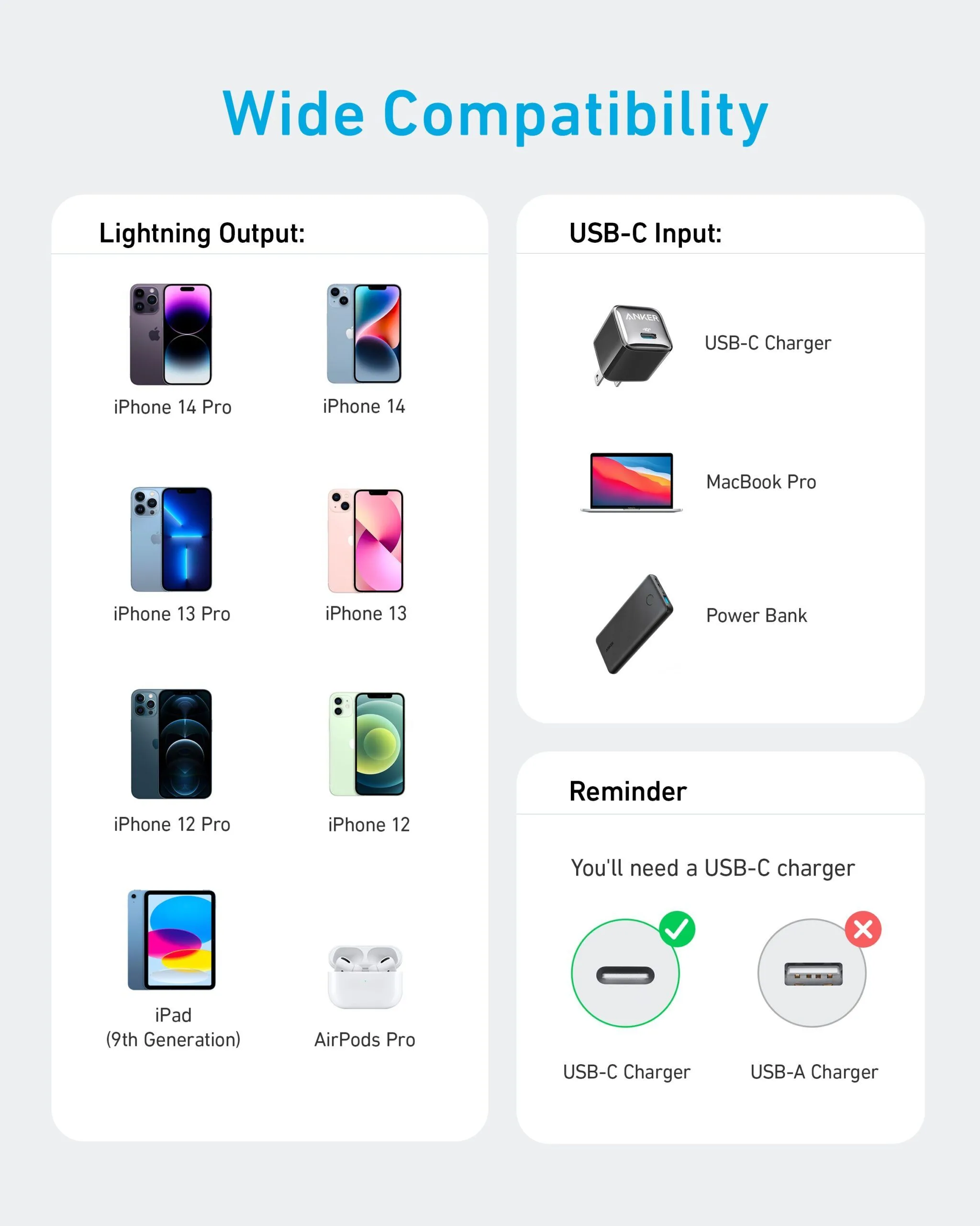 كابل Anker 322 من USB-C إلى Lightning مجدول - 0.9 متر