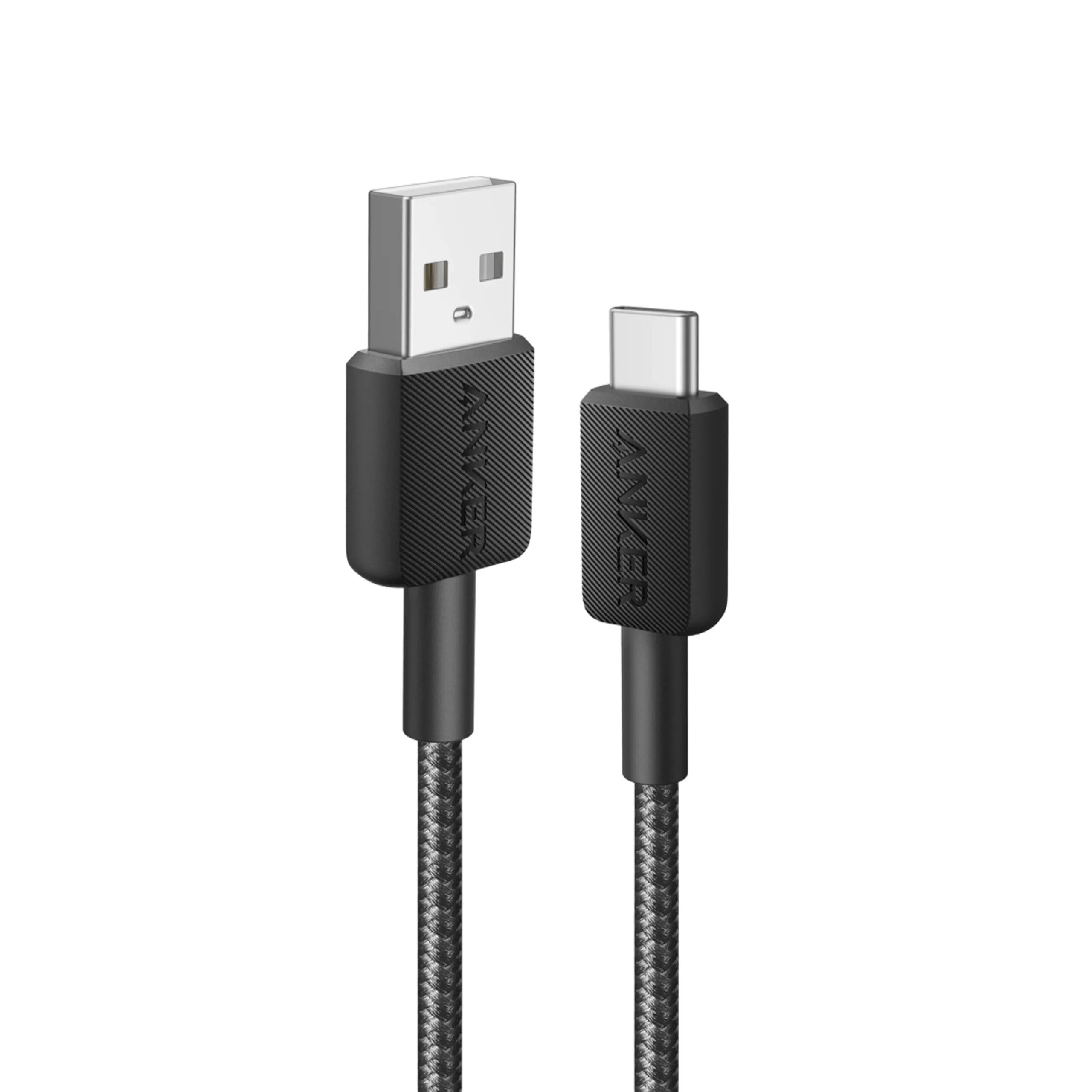 كابل Anker من USB-A إلى USB-C مجدول متين للشحن السريع - 1.8 متر