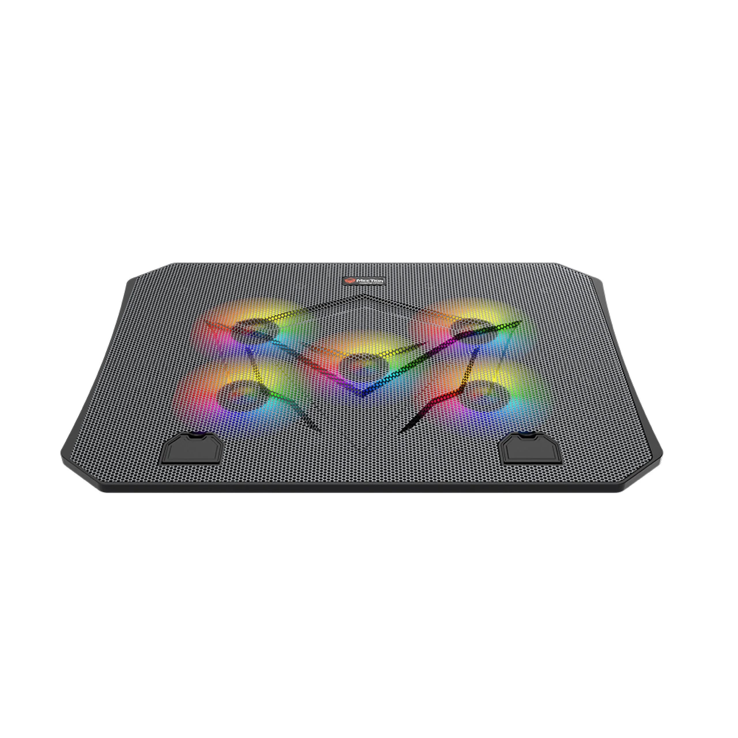 مبرد لابتوب للألعاب Meetion بخمس مراوح وإضاءة RGB