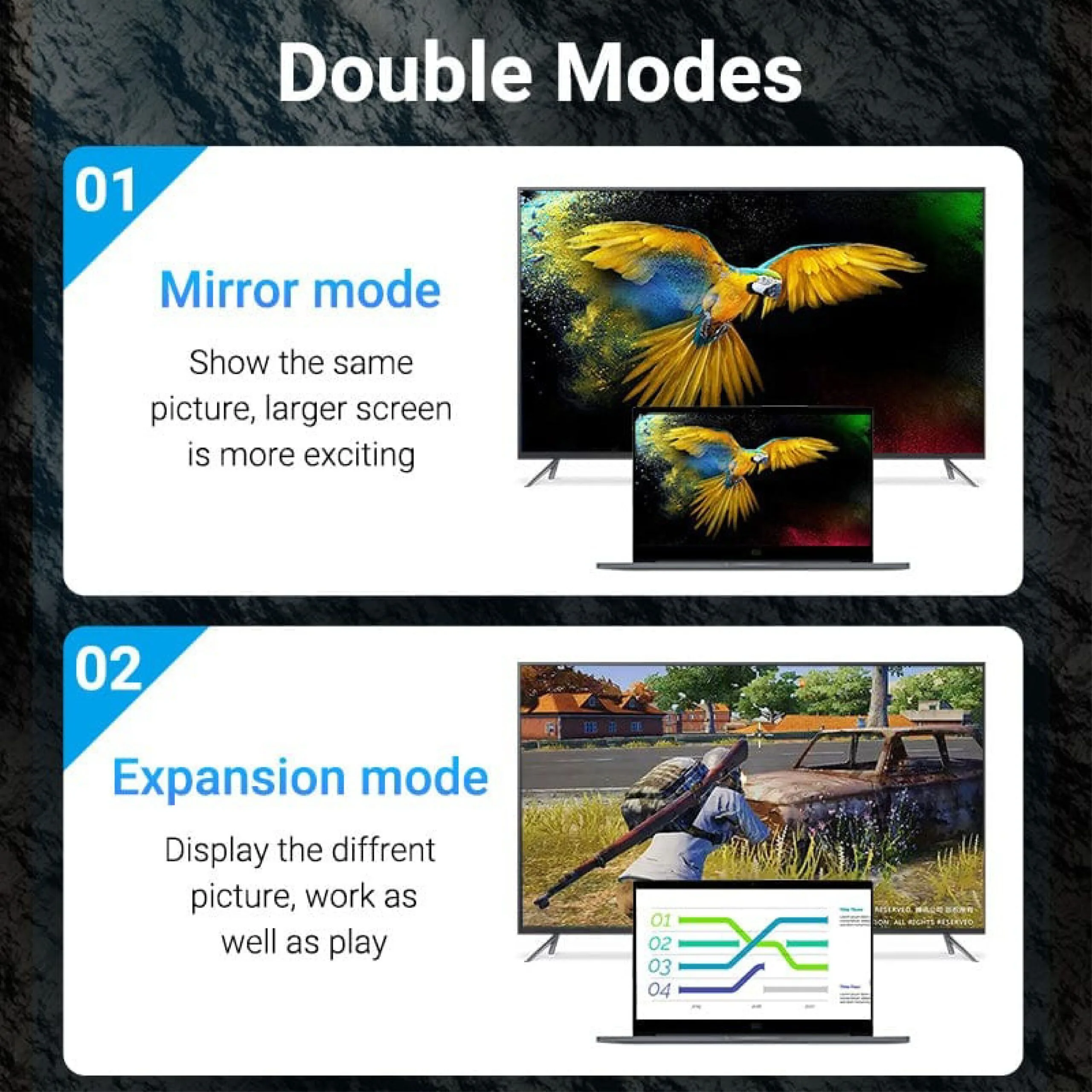 محوّل Vention من Type-C إلى HDMI بطول 0.15 متر - أسود - TDCBB