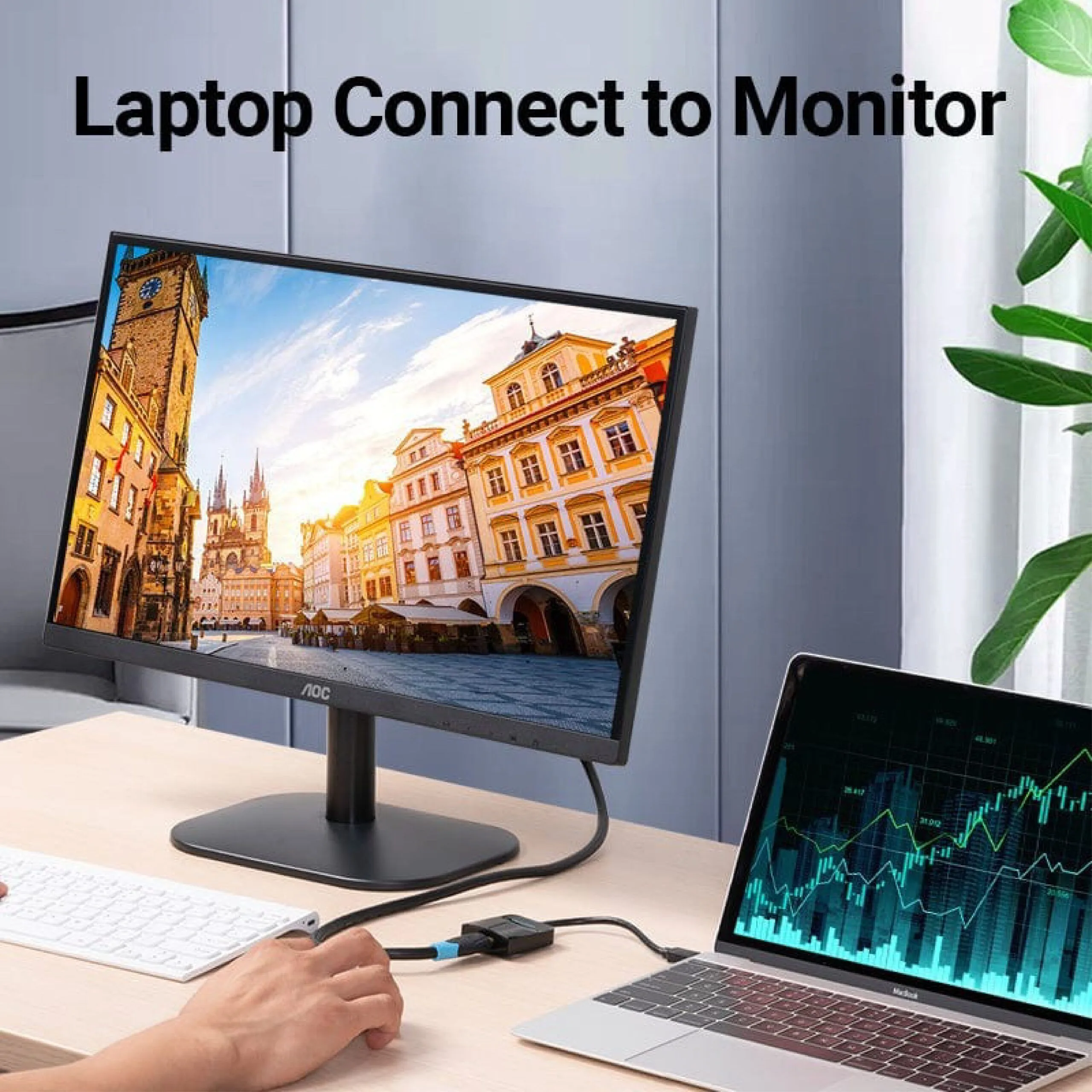 محوّل Vention من Type-C إلى HDMI بطول 0.15 متر - أسود - TDCBB