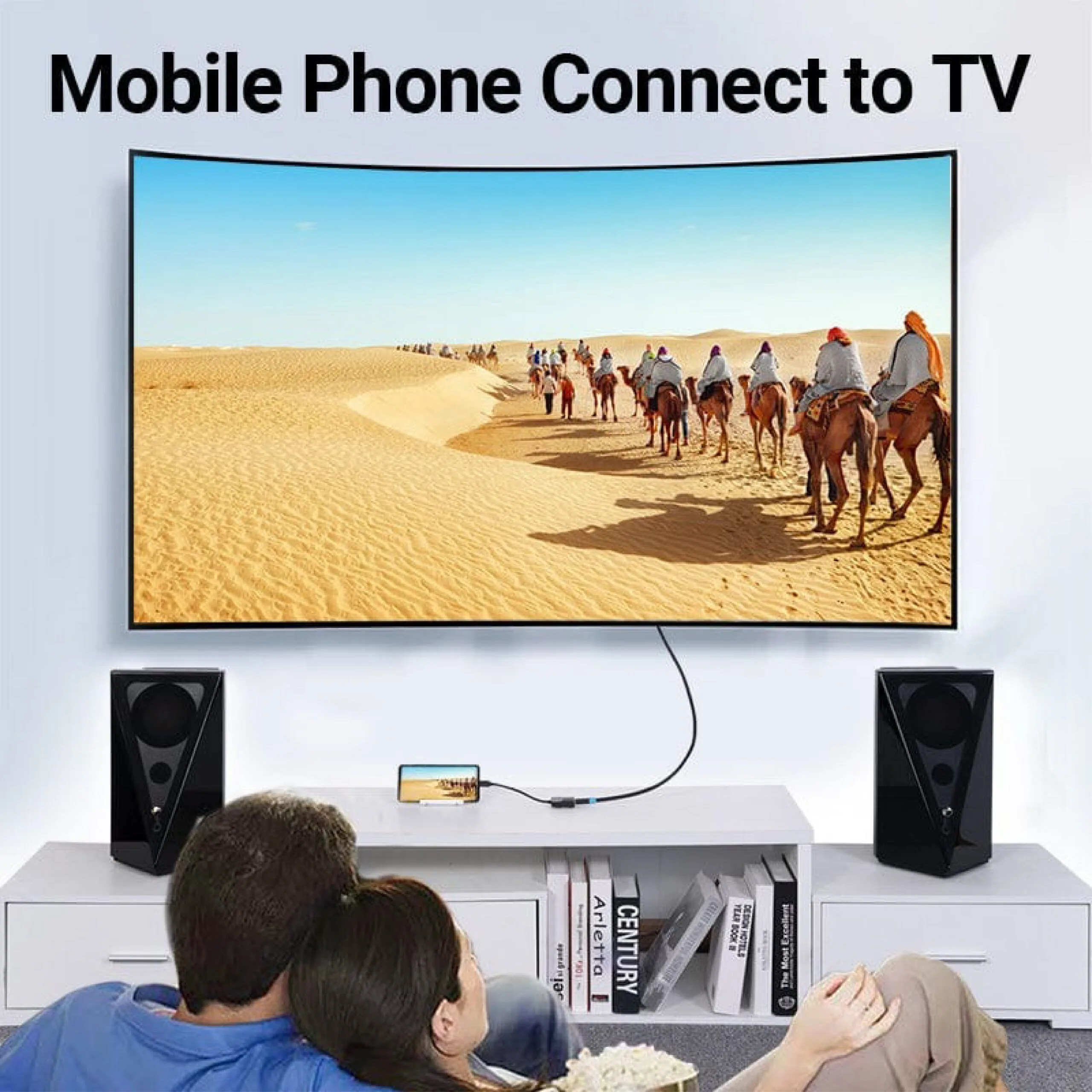 محوّل Vention من Type-C إلى HDMI بطول 0.15 متر - أسود - TDCBB