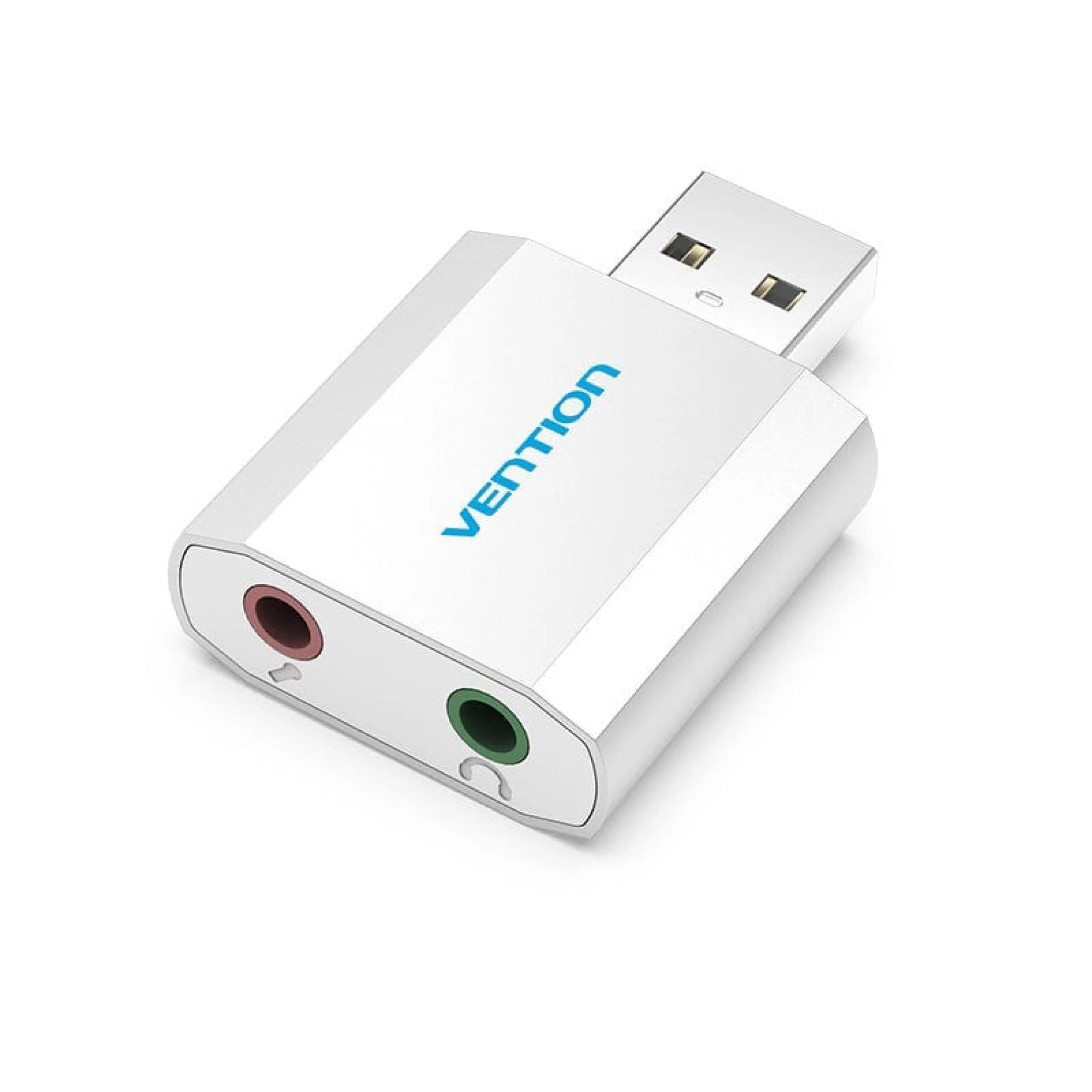 كرت صوت خارجي Vention بمنفذ USB - معدني فضي - VAB-S13