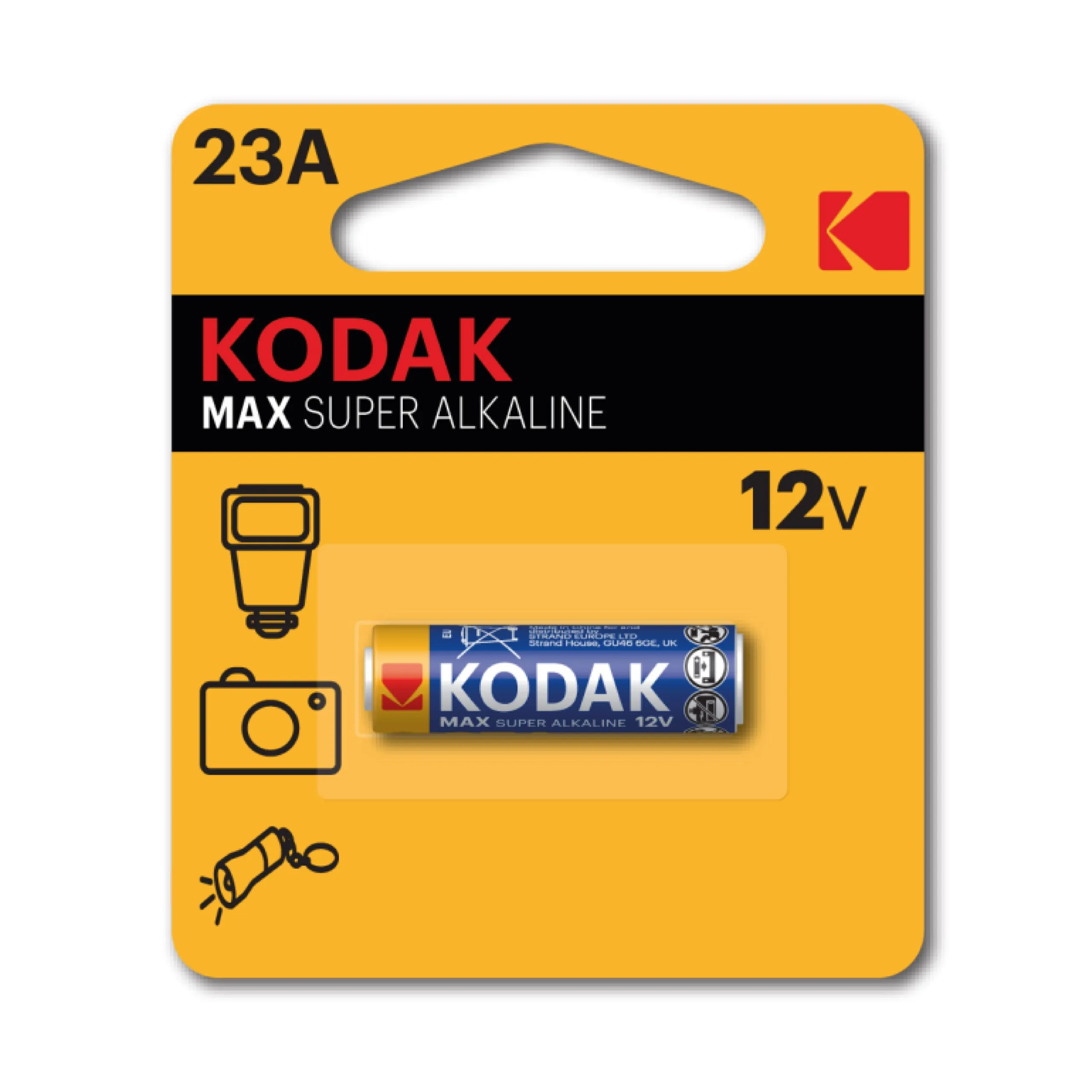 بطارية قلوية KODAK MAX 23A بجهد 12 فولت