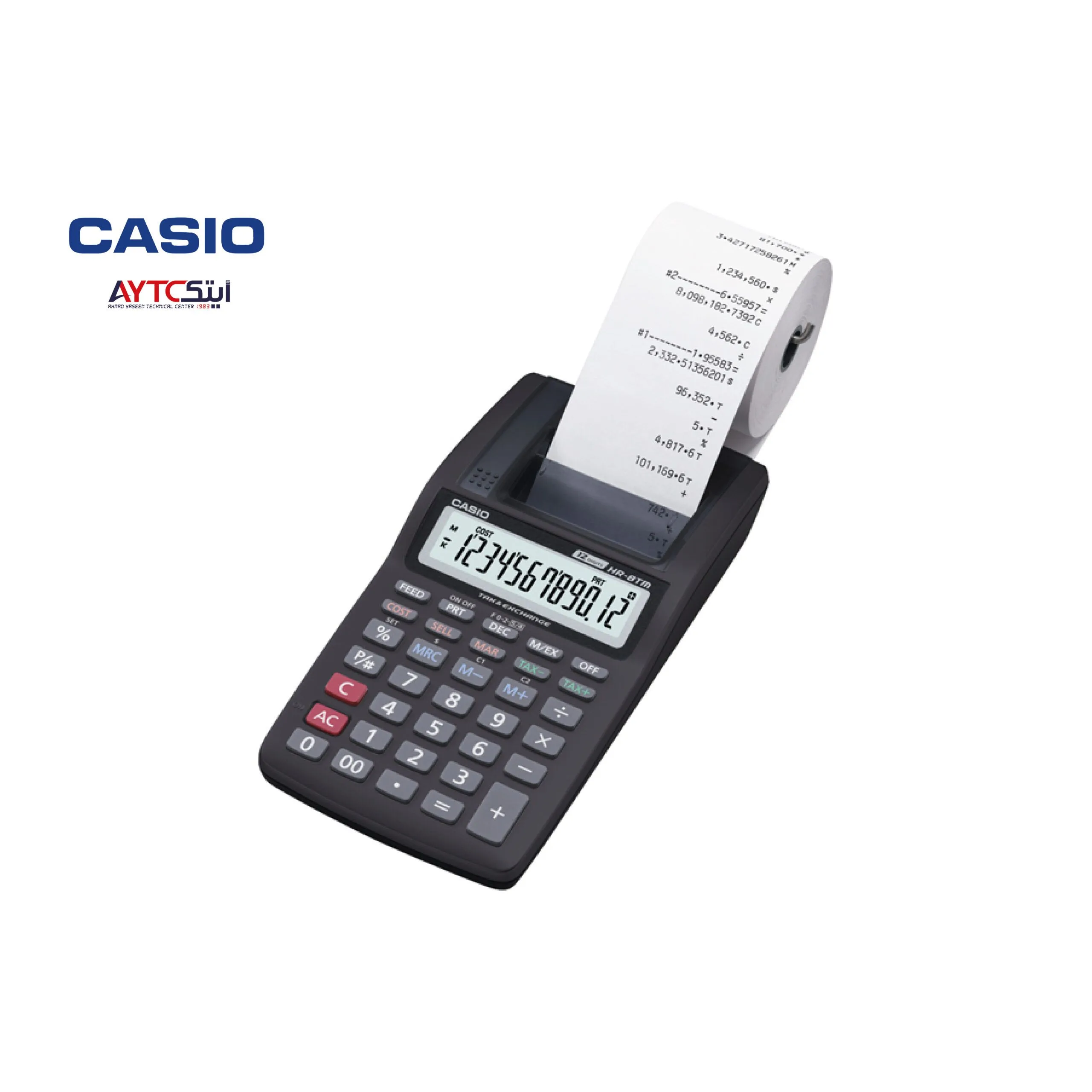 آلة حاسبة Casio HR-8TM بطابعة مدمجة