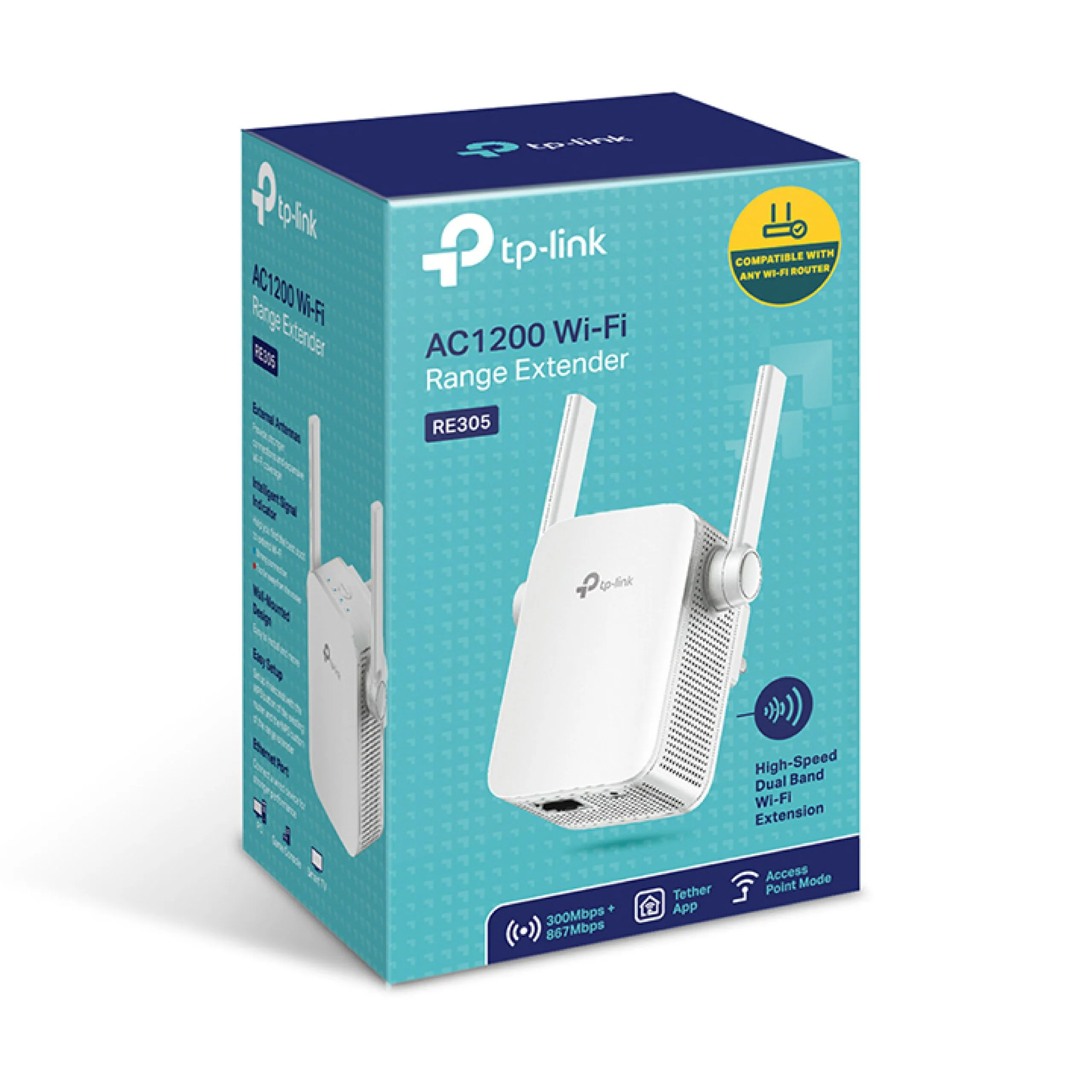 TP-Link AC1200 Mesh Wi-Fi Range Extender - RE305