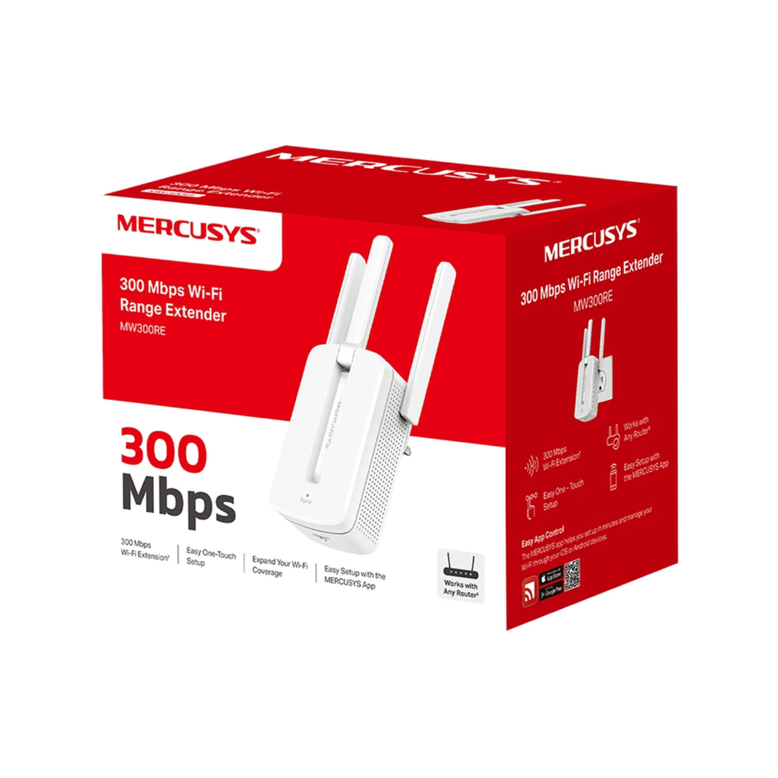 Mercusys 300 Mbps Wi-Fi Range Extender - MW300RE