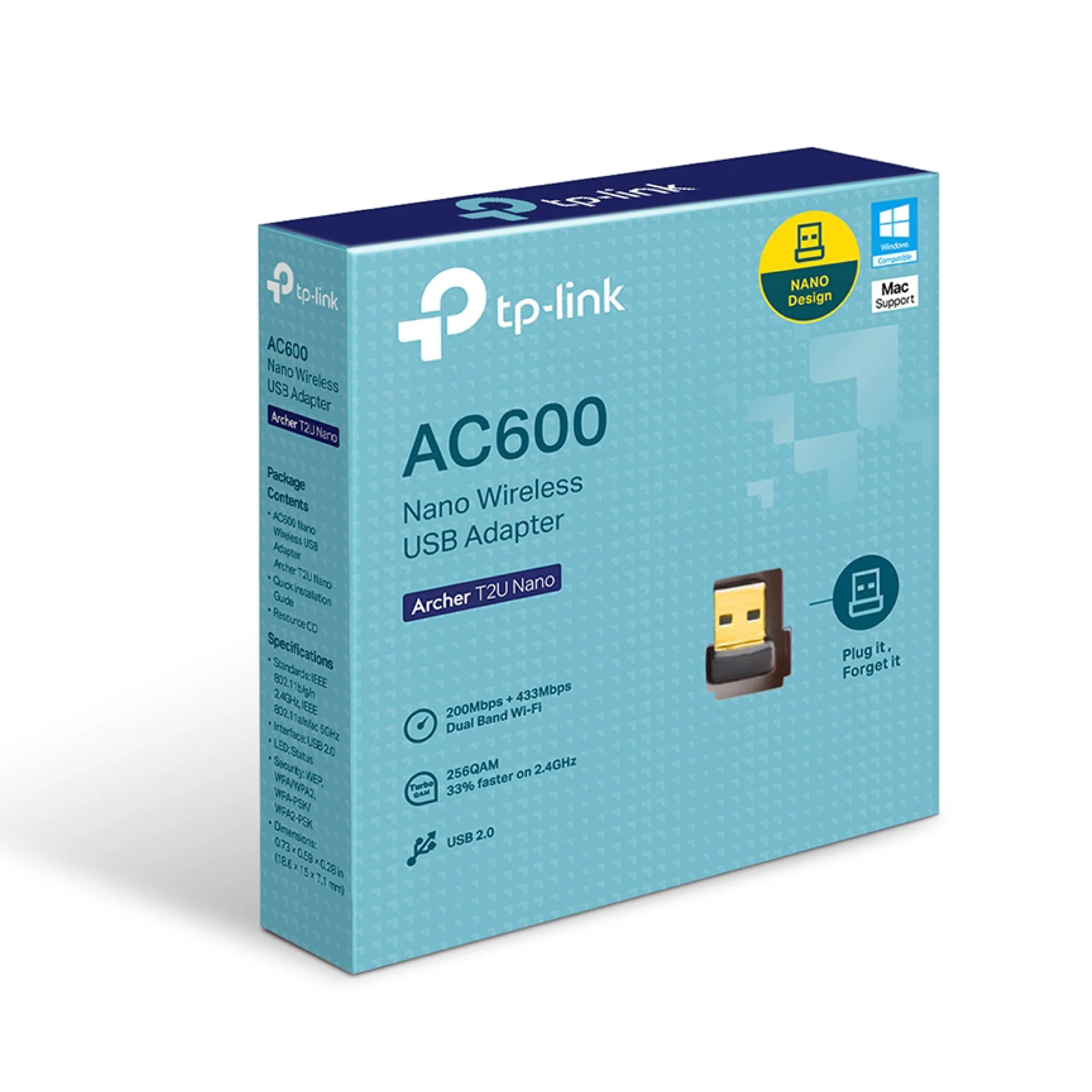 TP-Link AC600 Nano Wireless USB Adapter - Archer T2U Nano